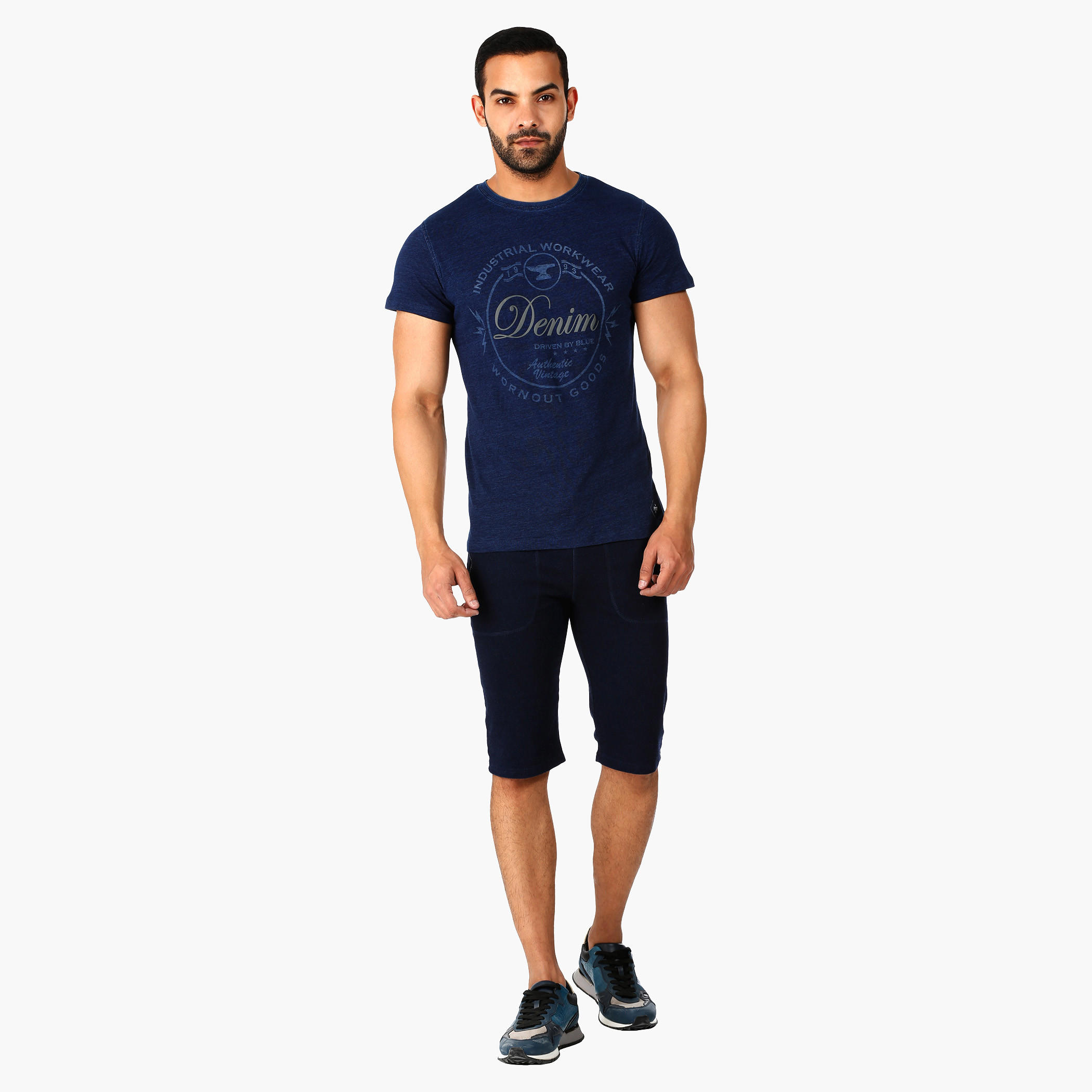 Printed Round Neck T-Shirt with Short Sleeves in Regular Fit-men-clothing-tshirtsandpolos-tshirts-image-5