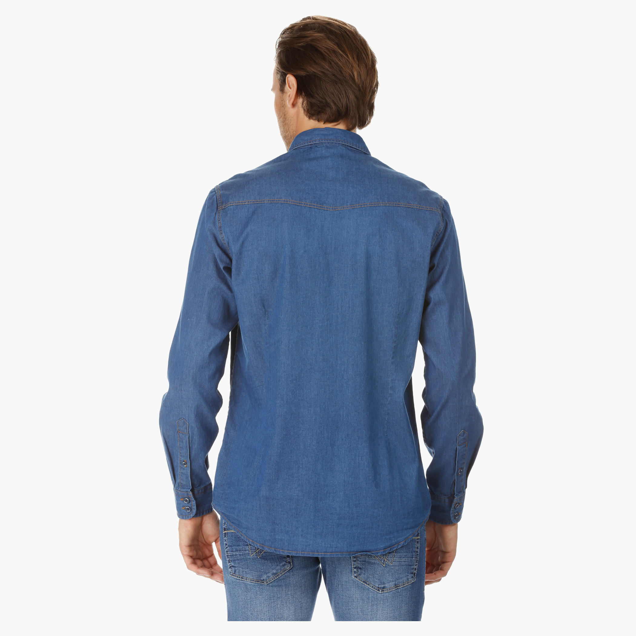 Long Sleeves Denim Shirt-men-clothing-shirts-image-2