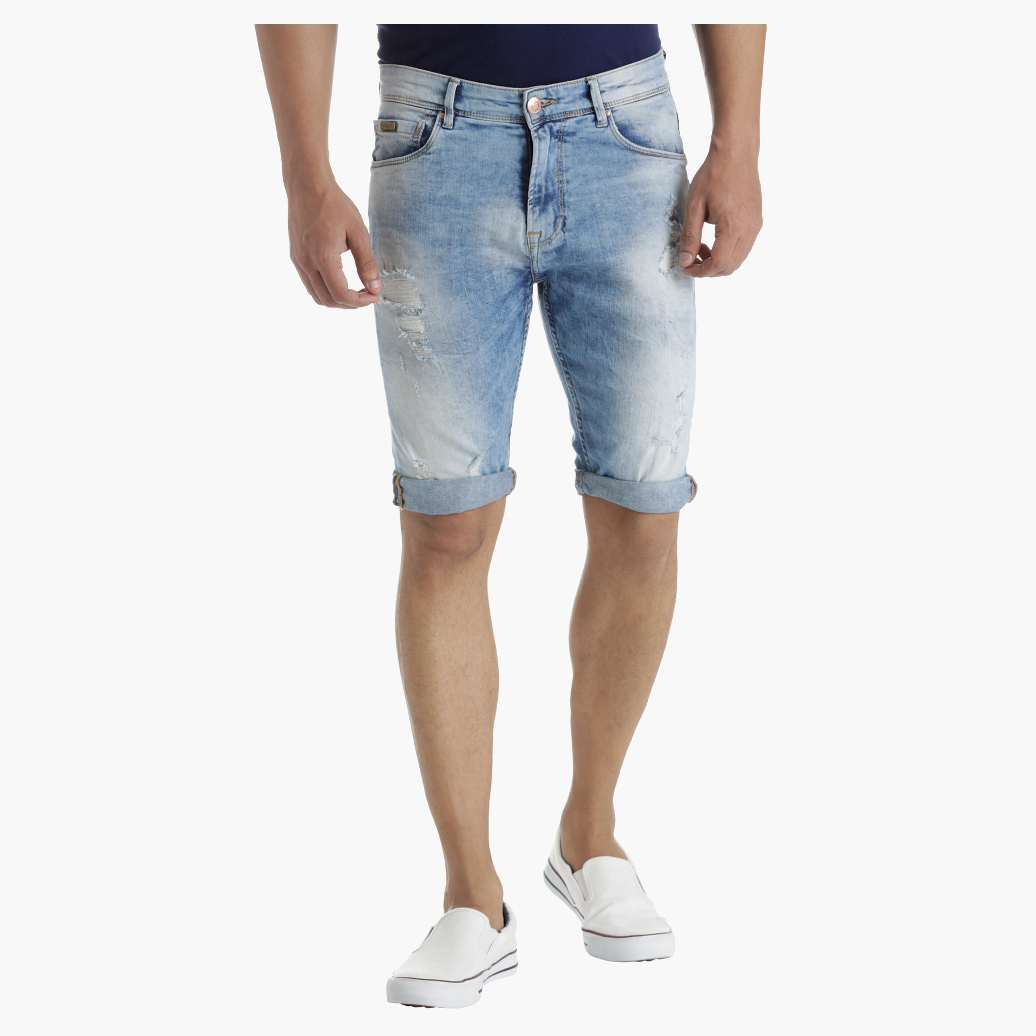 Denim Shorts in Regular Fit-men-clothing-bottoms-shorts-image-1