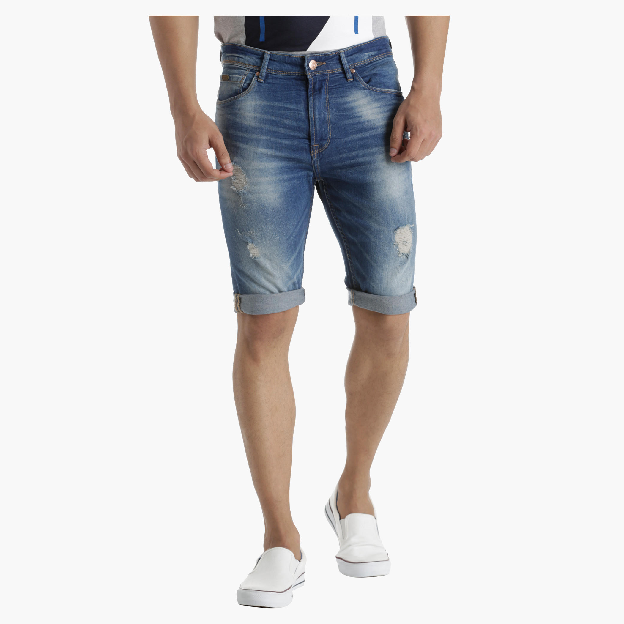 Denim Shorts in Regular Fit-men-clothing-bottoms-shorts-image-1