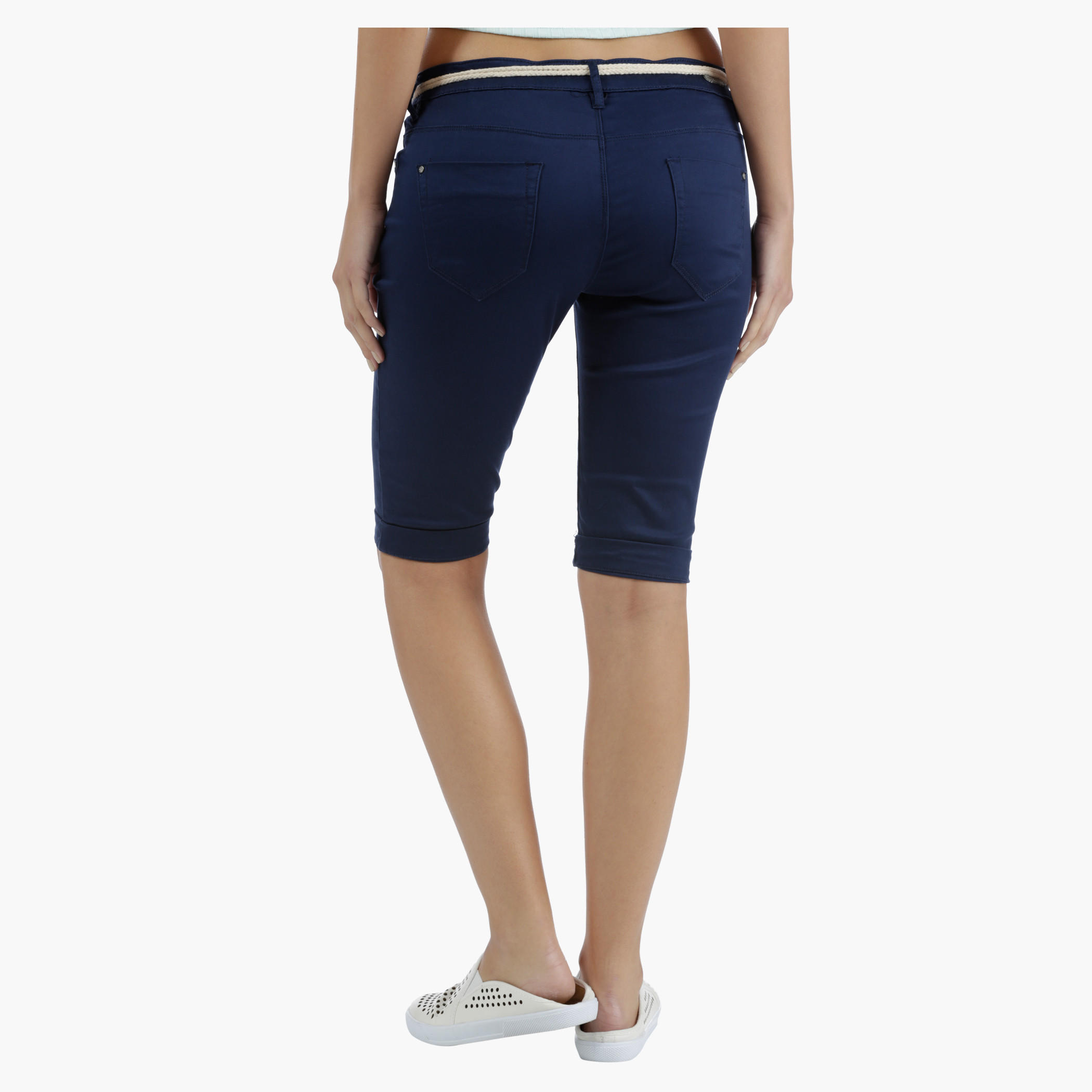 Denim Cycling Shorts in Regular Fit-women-clothing-bottoms-shorts-image-4