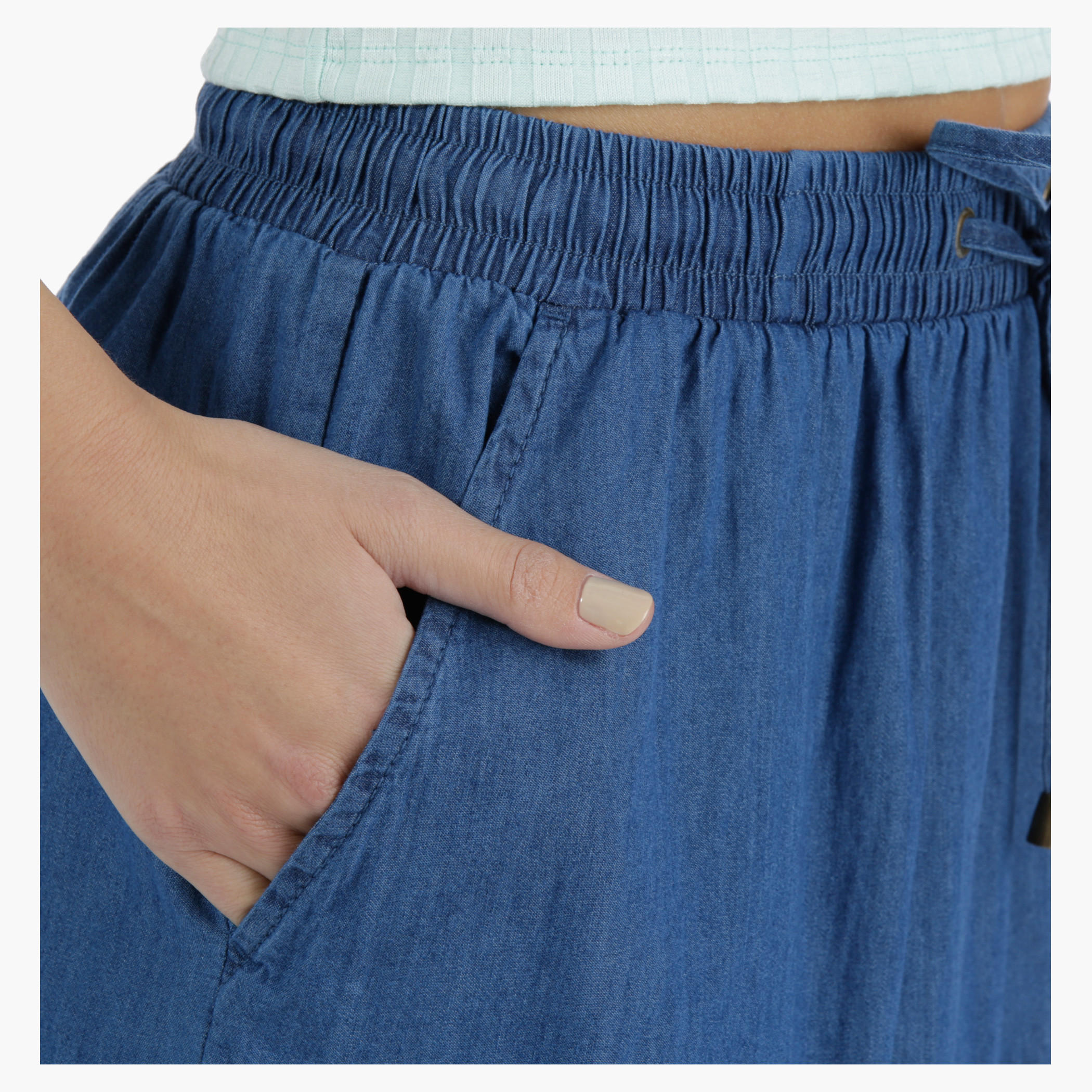 Mid-Length Denim Skirt in Regular Fit-women-clothing-bottoms-skirts-image-4