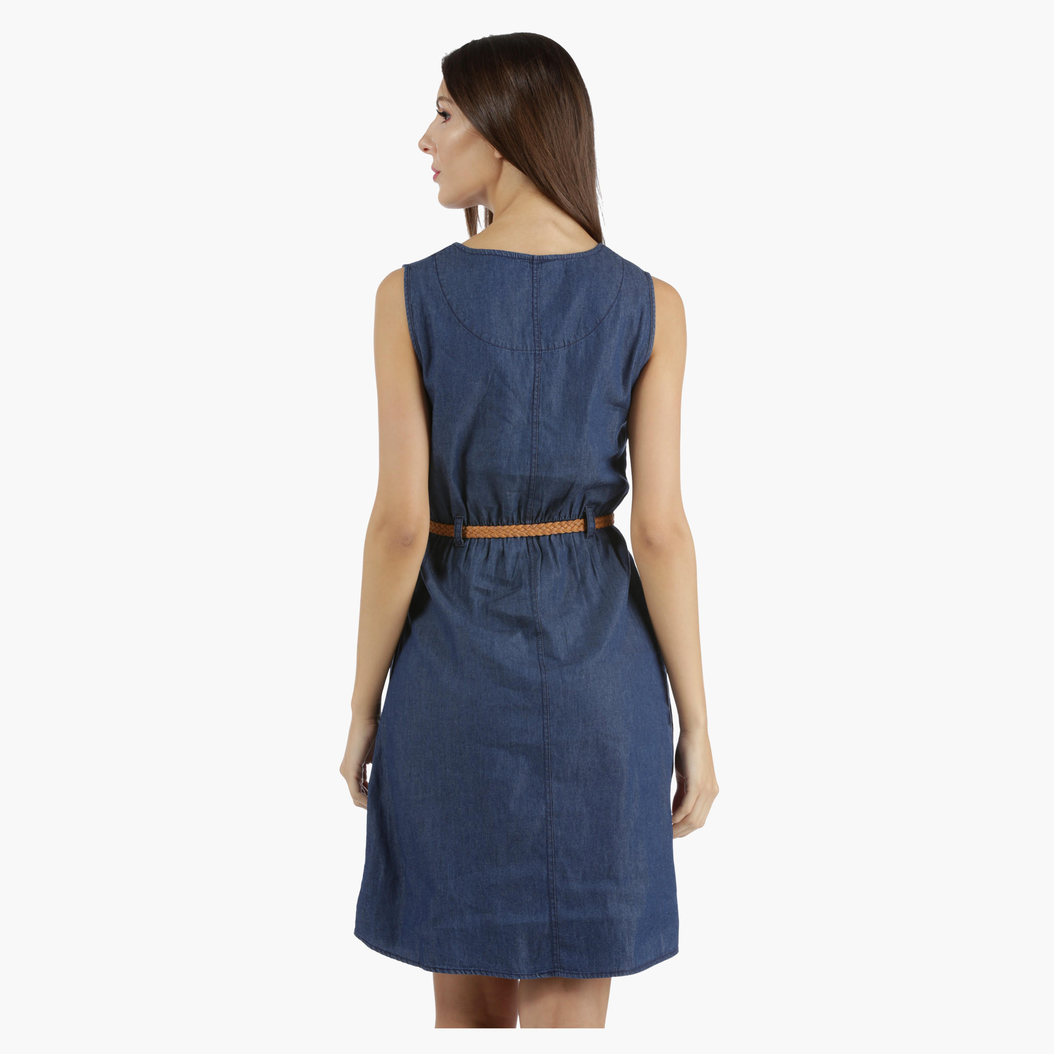 Denim Mini Dress in Regular Fit-women-clothing-dresses-image-2