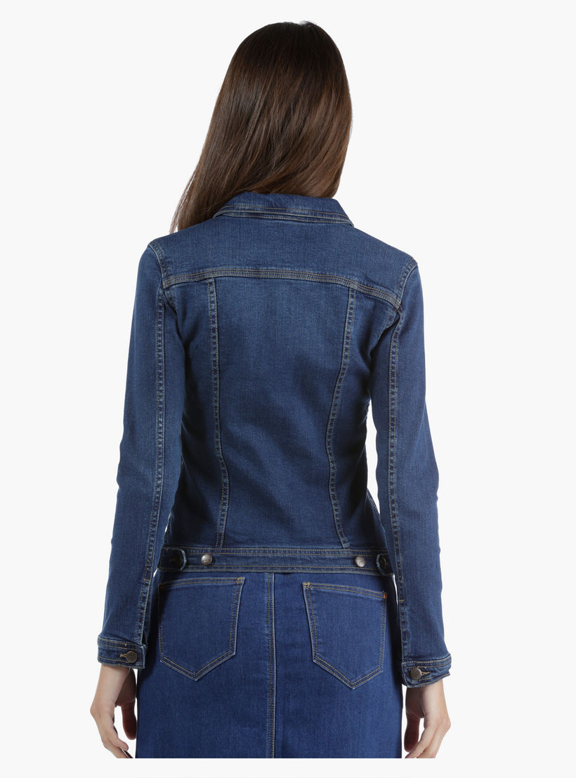 Denim Jacket in Regular Fit-women-winterwear-coatsandjackets-jackets-image-4