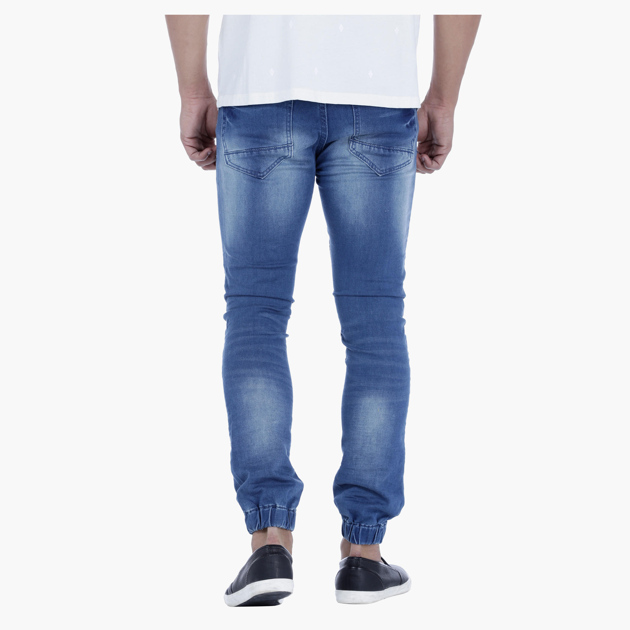 Full Length Denim Cuffed Pants-men-clothing-bottoms-jeans-image-2