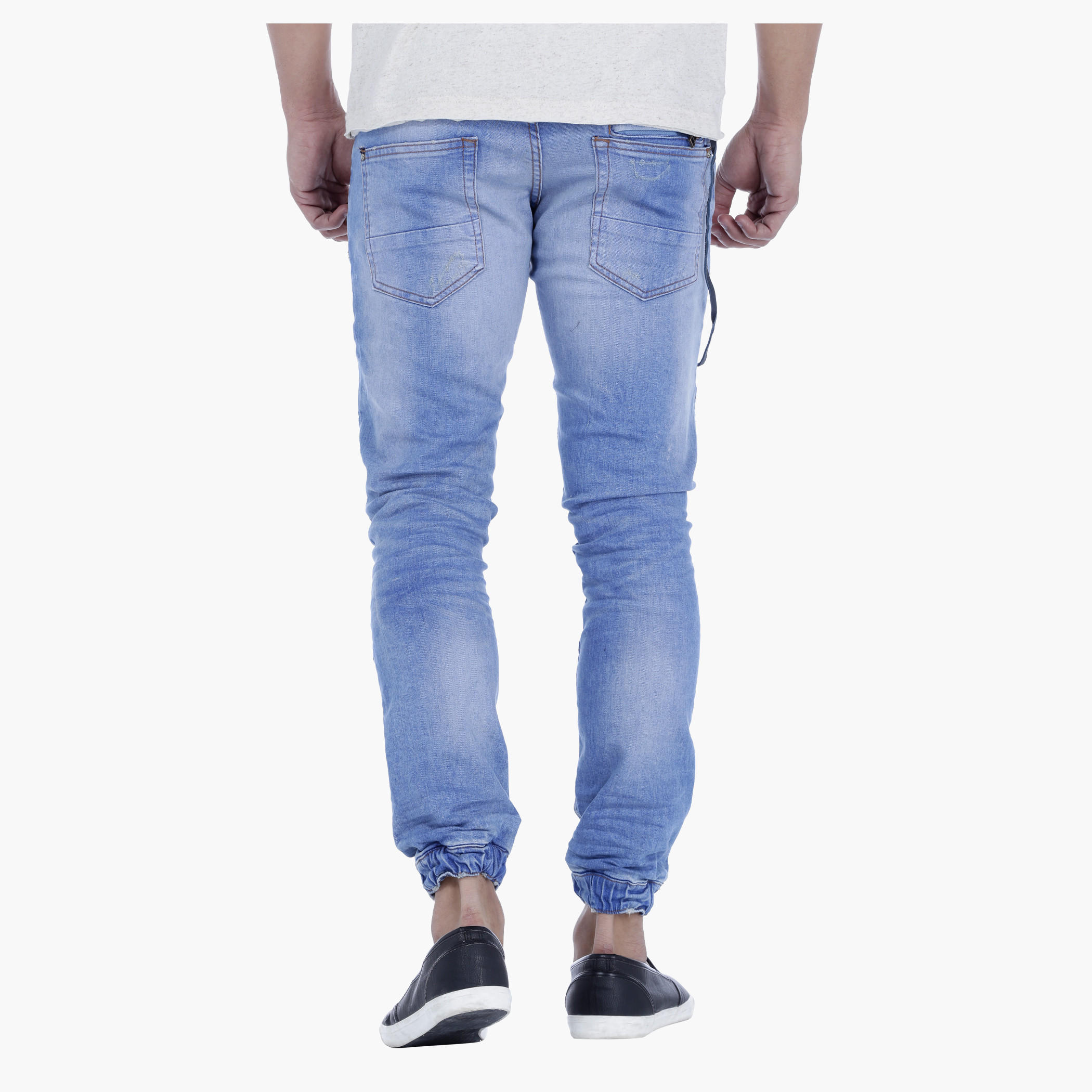 Full Length Denim Cuffed Pants-men-clothing-bottoms-jeans-image-2