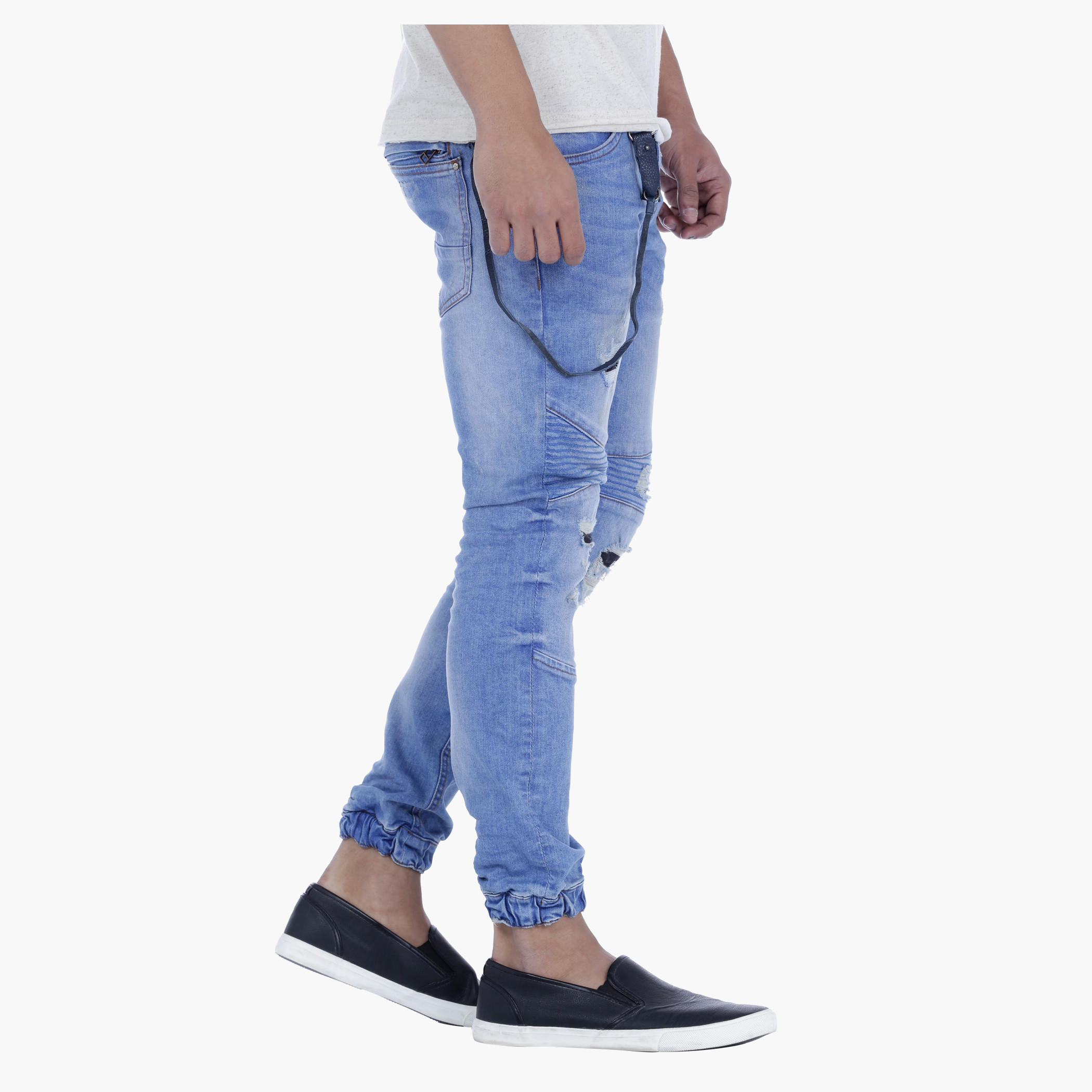 Full Length Denim Cuffed Pants-men-clothing-bottoms-jeans-image-3