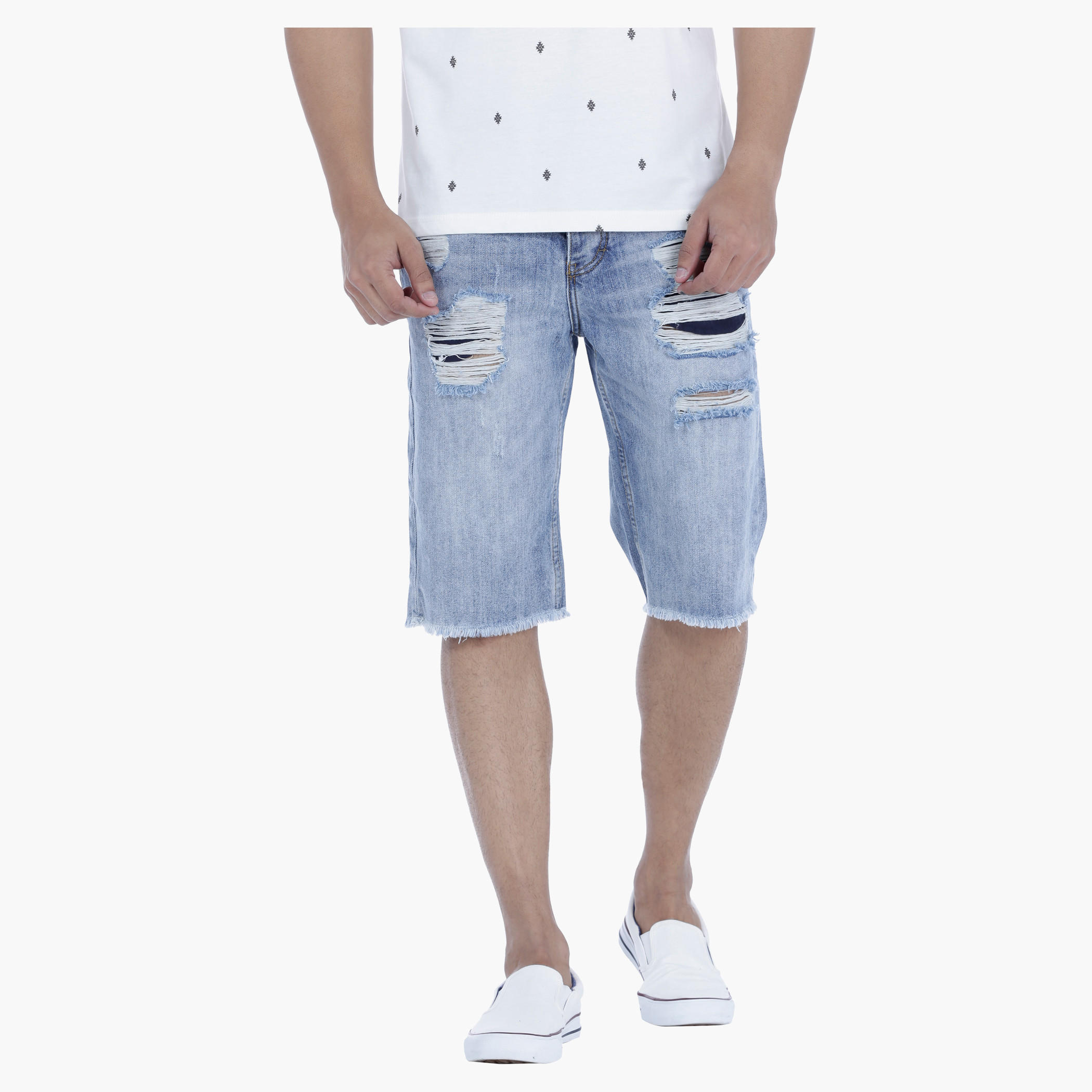 Denim Shorts in Regular Fit-men-clothing-bottoms-shorts-image-1