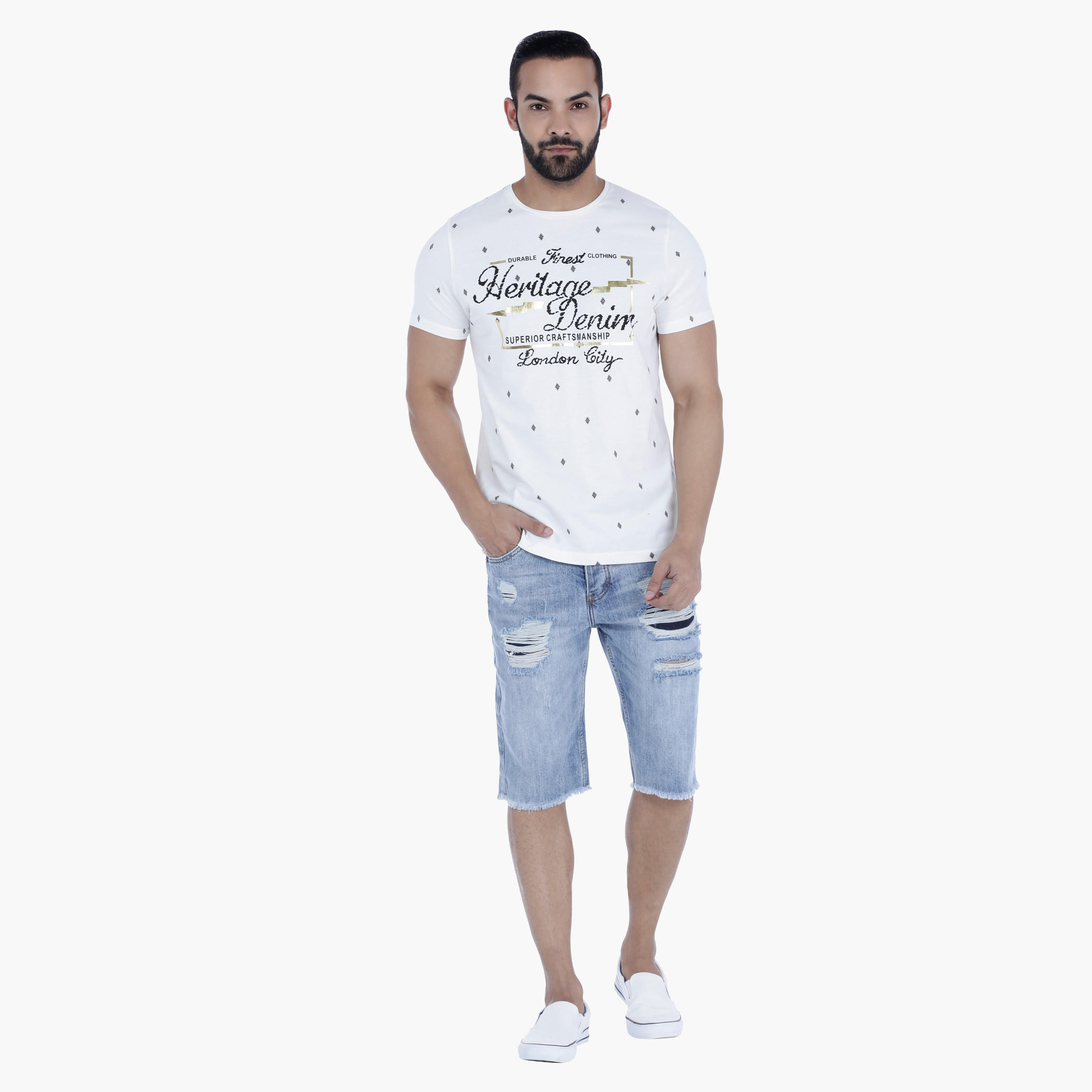 Denim Shorts in Regular Fit-men-clothing-bottoms-shorts-image-5
