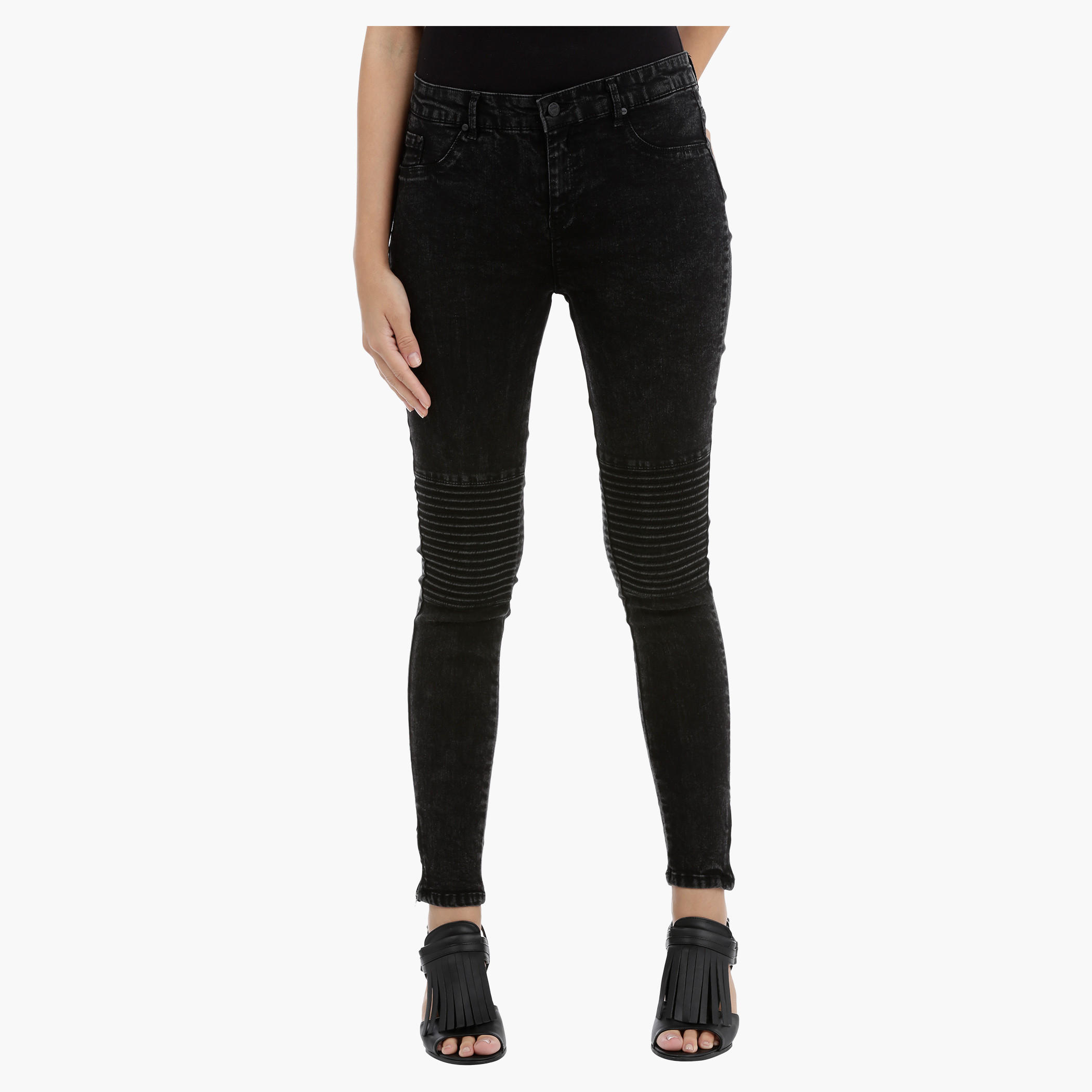 Biker Jeans with Zippered Cuffs-women-clothing-bottoms-jeans-image-1