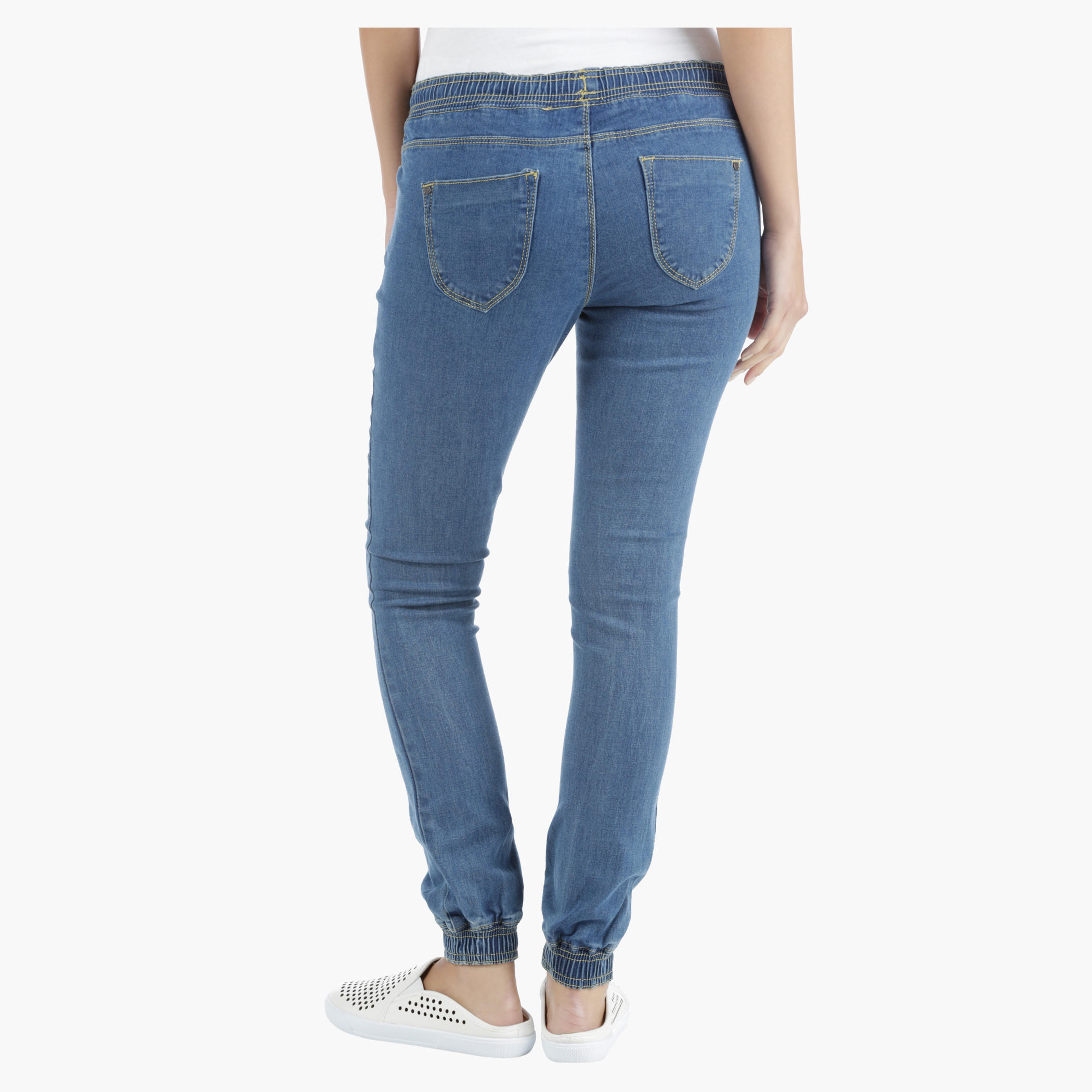 Denim Joggers in Skinny Fit-women-clothing-bottoms-jeans-image-4