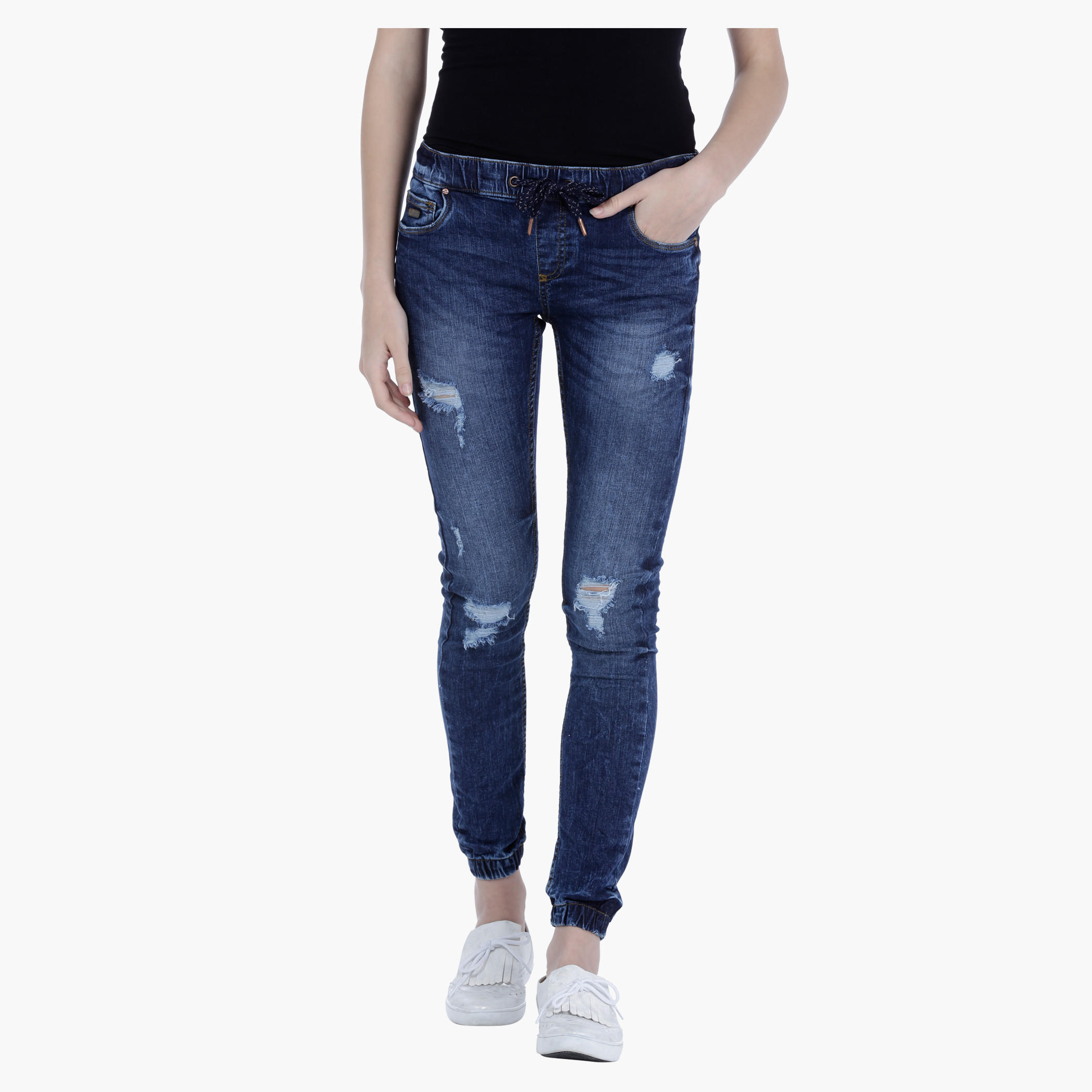 Denim Joggers in Straight Fit-women-clothing-bottoms-jeans-image-1