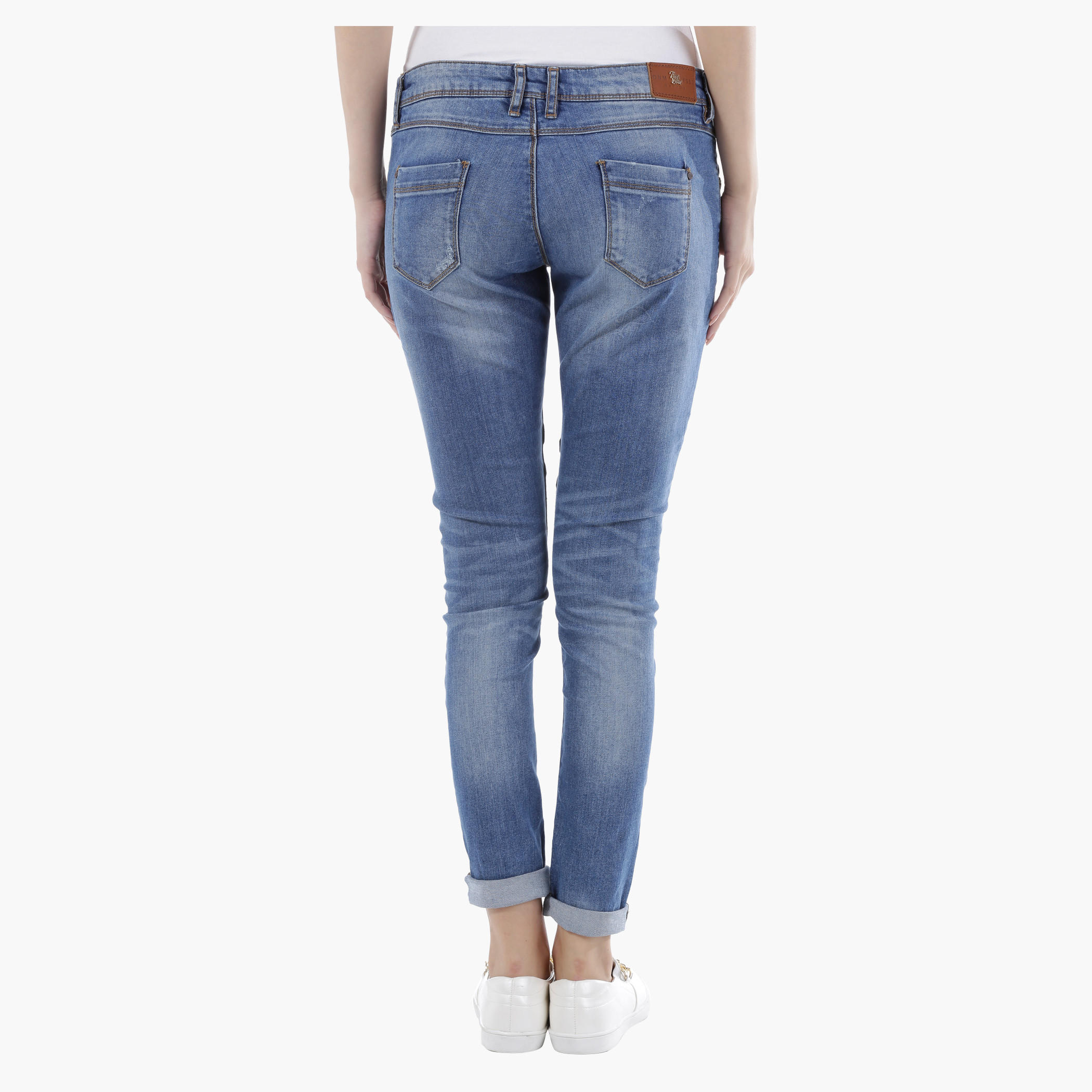 Low Rise Biker Denims in Straight Fit-women-clothing-bottoms-jeans-image-2