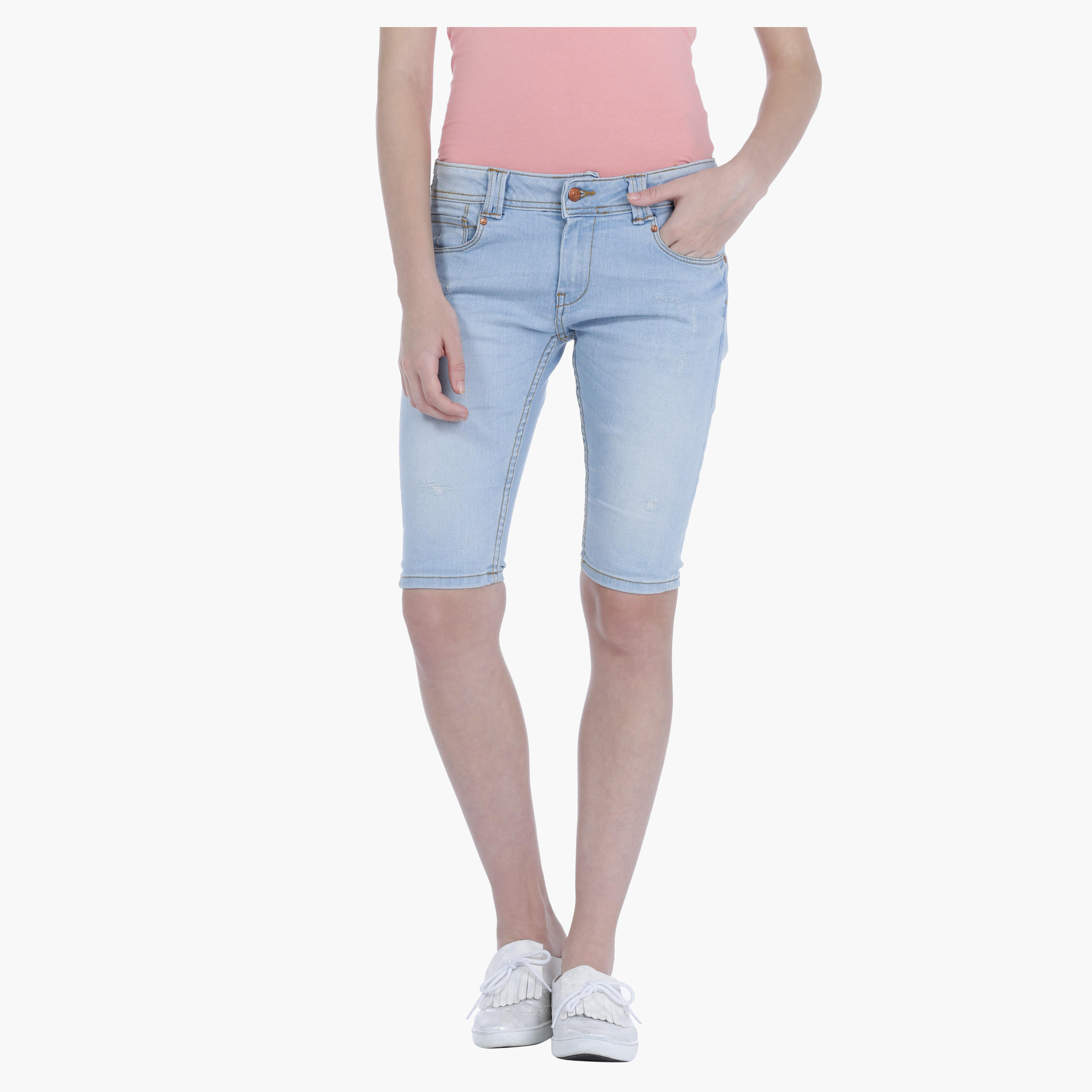 Denim Shorts in Regular Fit-women-clothing-bottoms-shorts-image-5