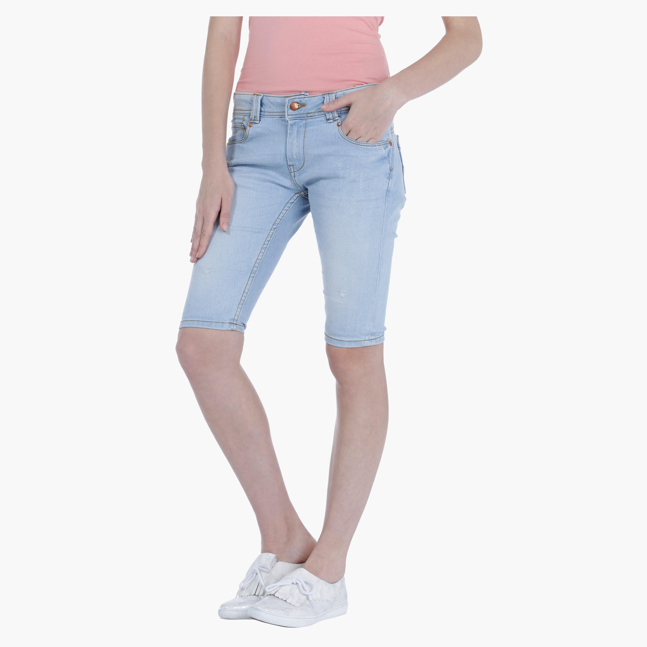 Denim Shorts in Regular Fit-women-clothing-bottoms-shorts-image-3