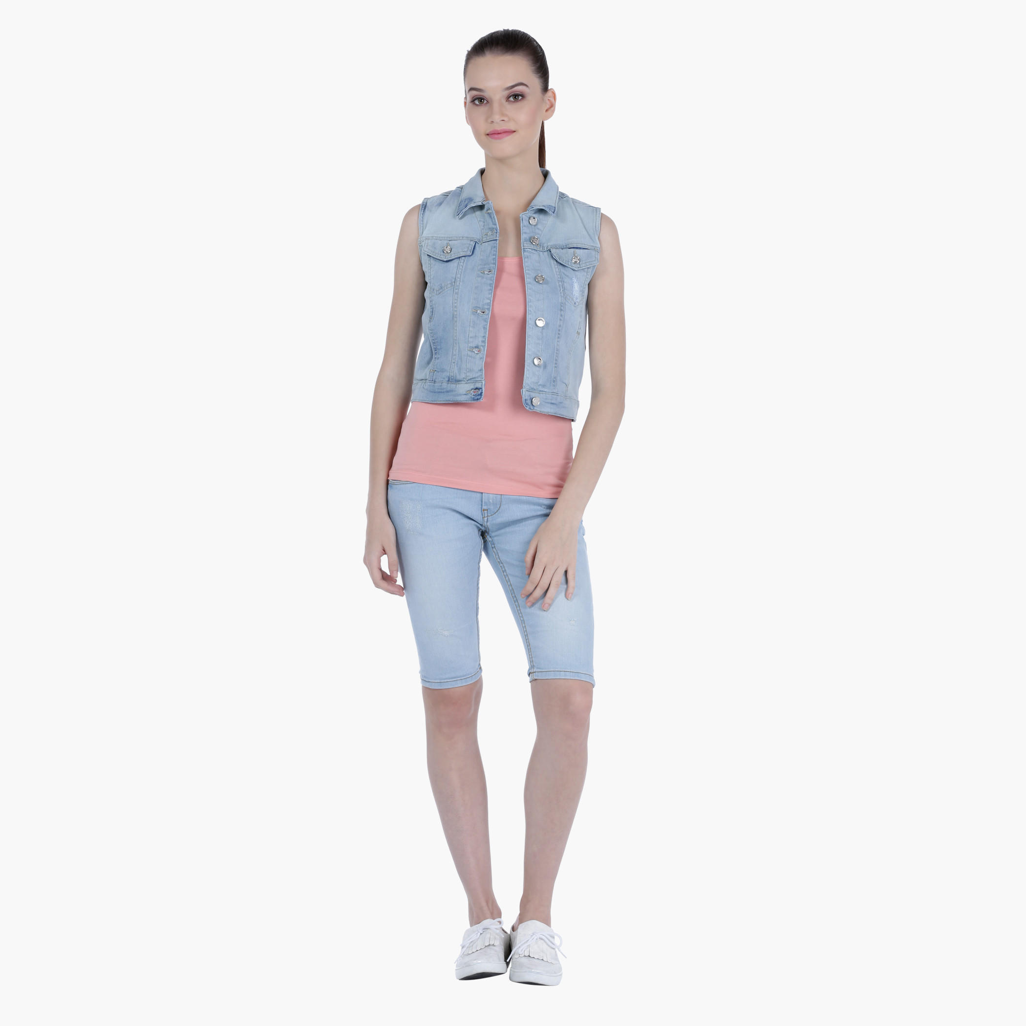 Denim Shorts in Regular Fit-women-clothing-bottoms-shorts-image-1