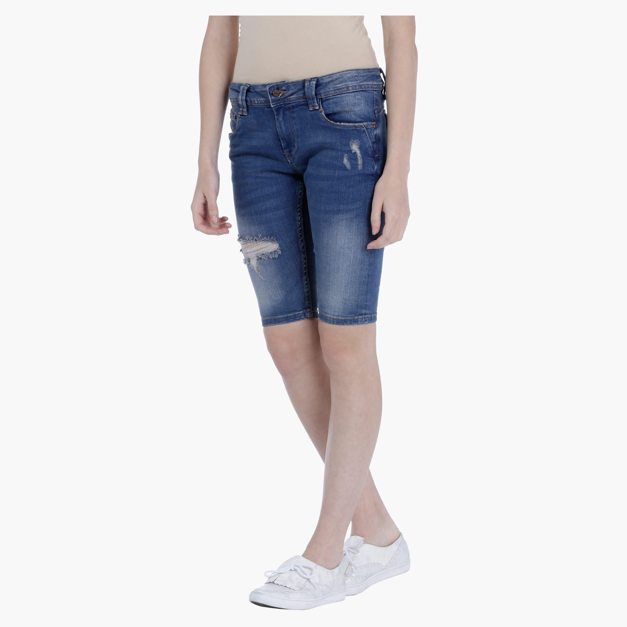 Denim Shorts in Regular Fit-women-clothing-bottoms-shorts-image-3