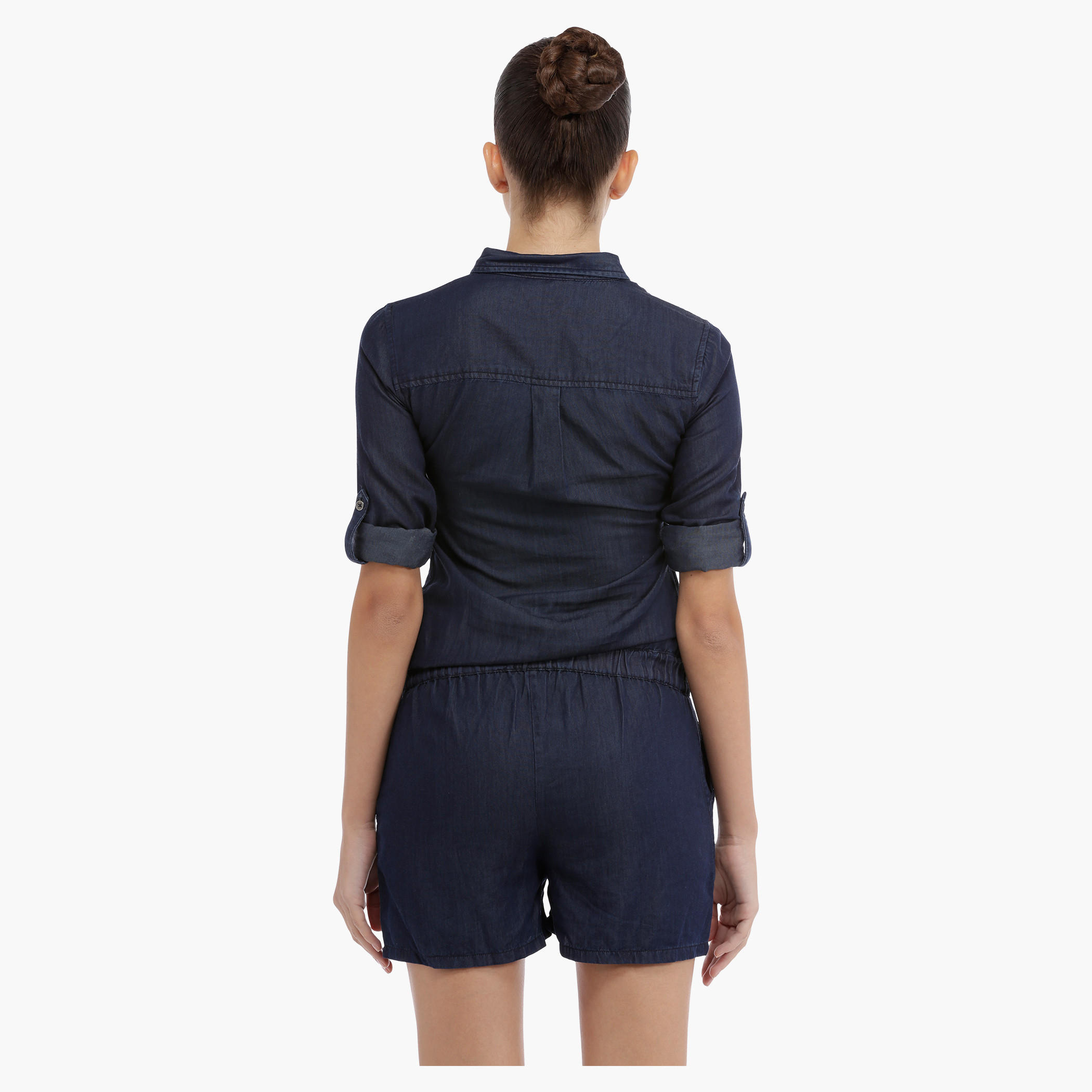 Denim Romper with Elasticised Detail-women-clothing-jumpsuits-image-2
