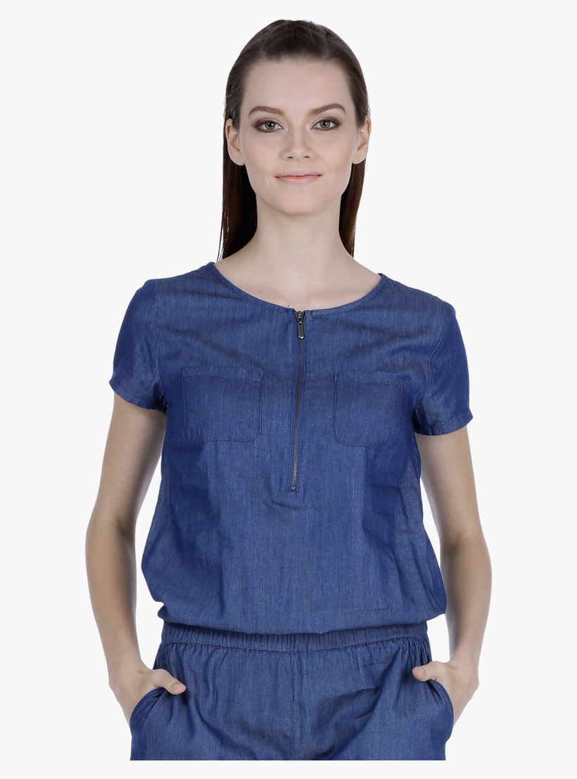 Short Sleeves Denim Romper-women-clothing-jumpsuits-image-1