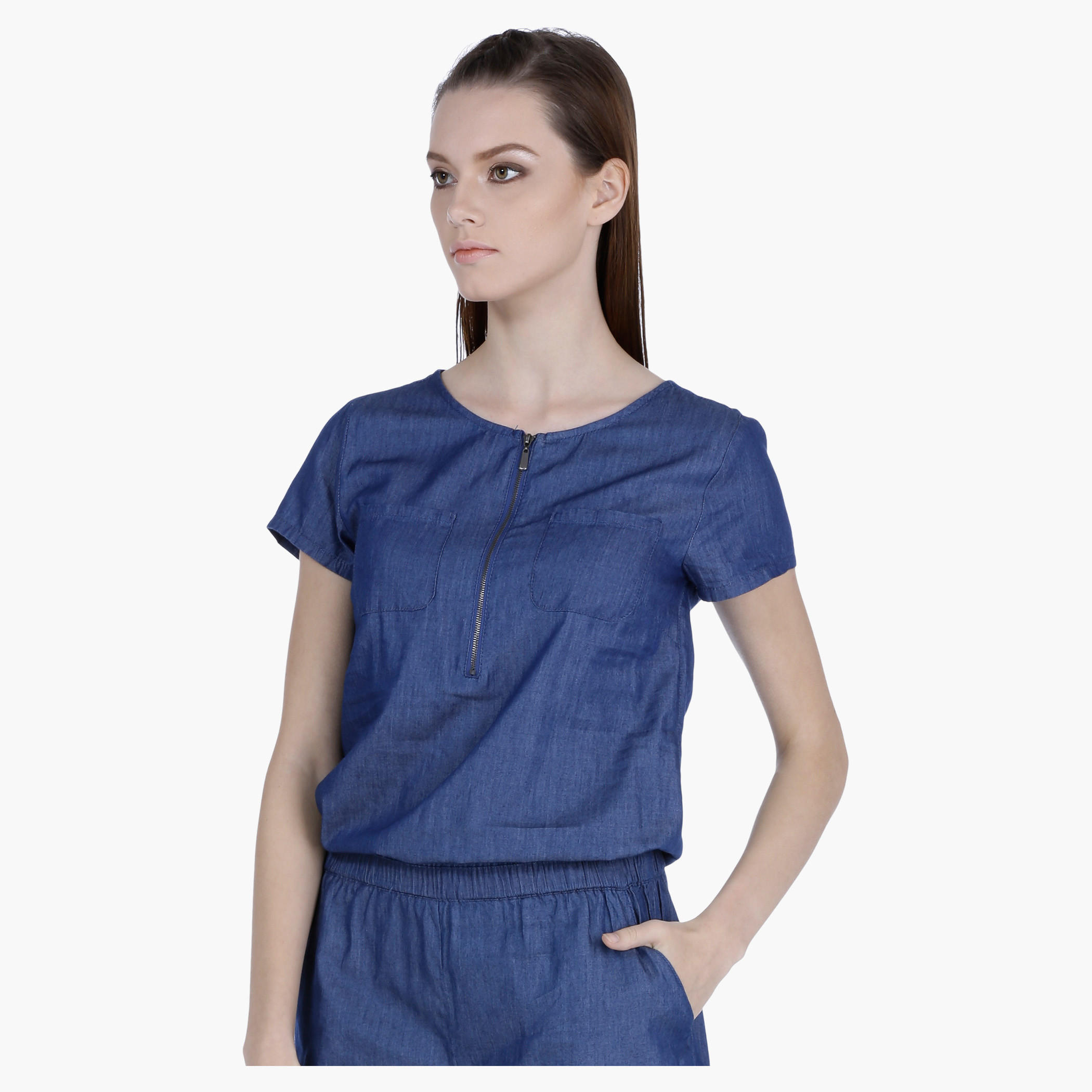 Short Sleeves Denim Romper-women-clothing-jumpsuits-image-3