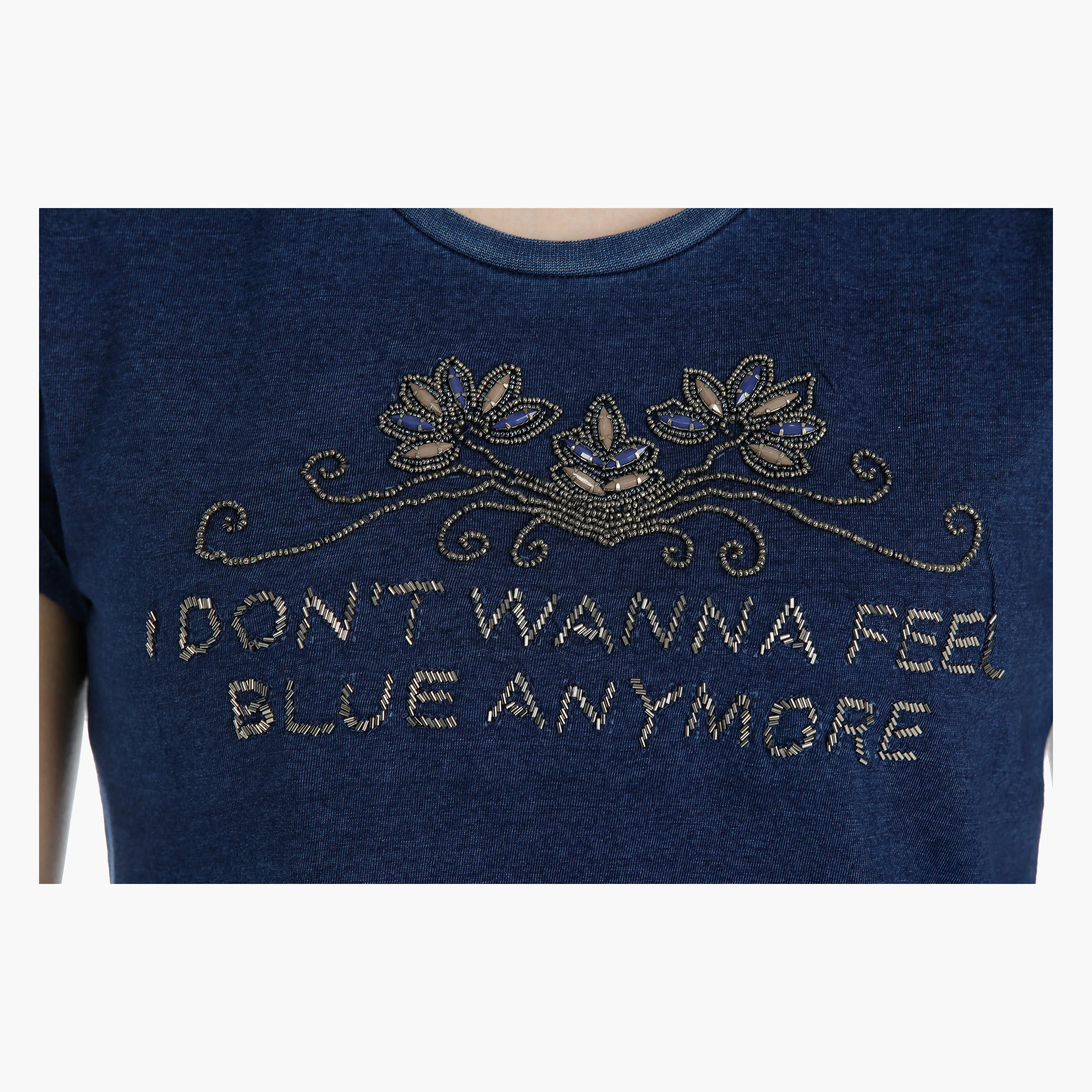 Embellished T-Shirt with Cap Sleeves-women-clothing-tshirts-image-4