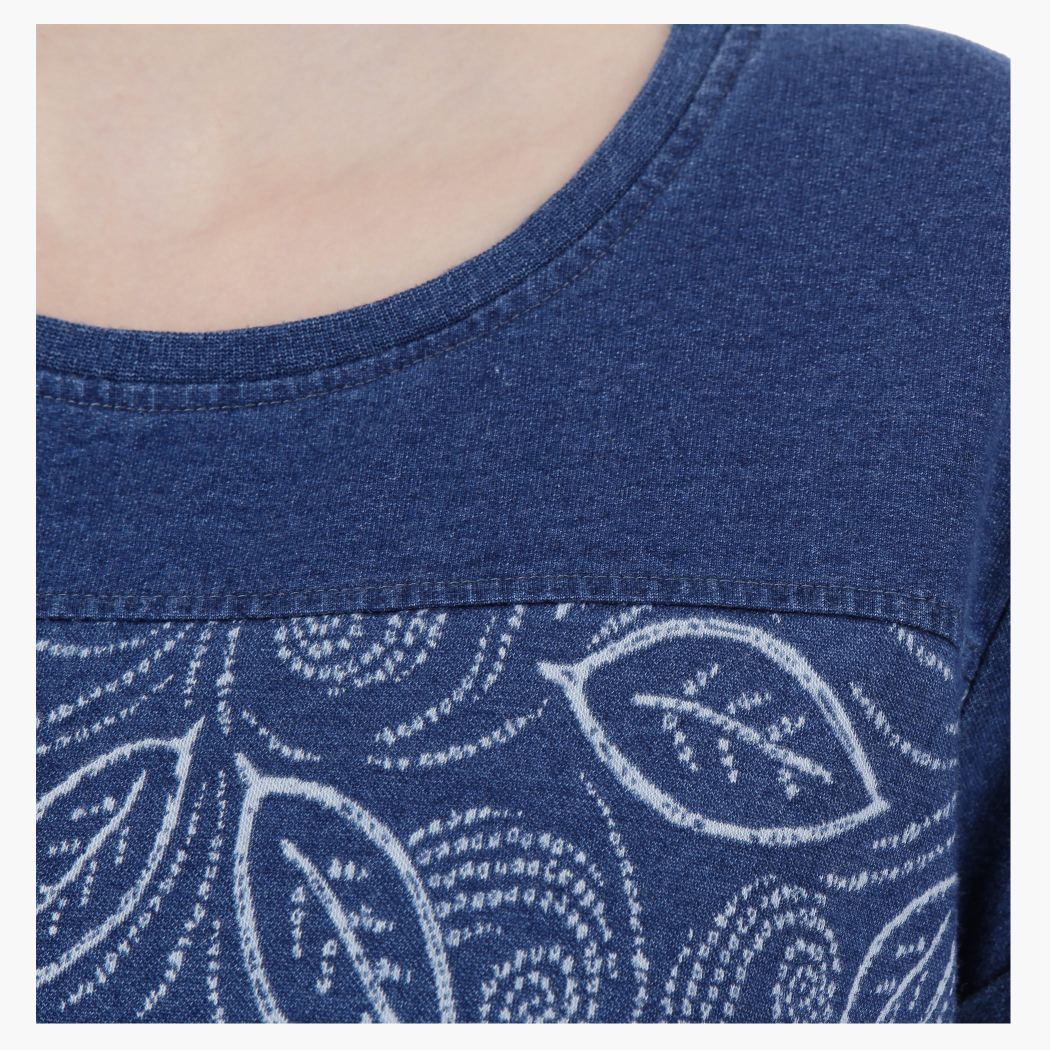 Denim Shirt with Collar Neck in Regular Fit-women-winterwear-hoodiesandsweatshirts-sweatshirts-image-4