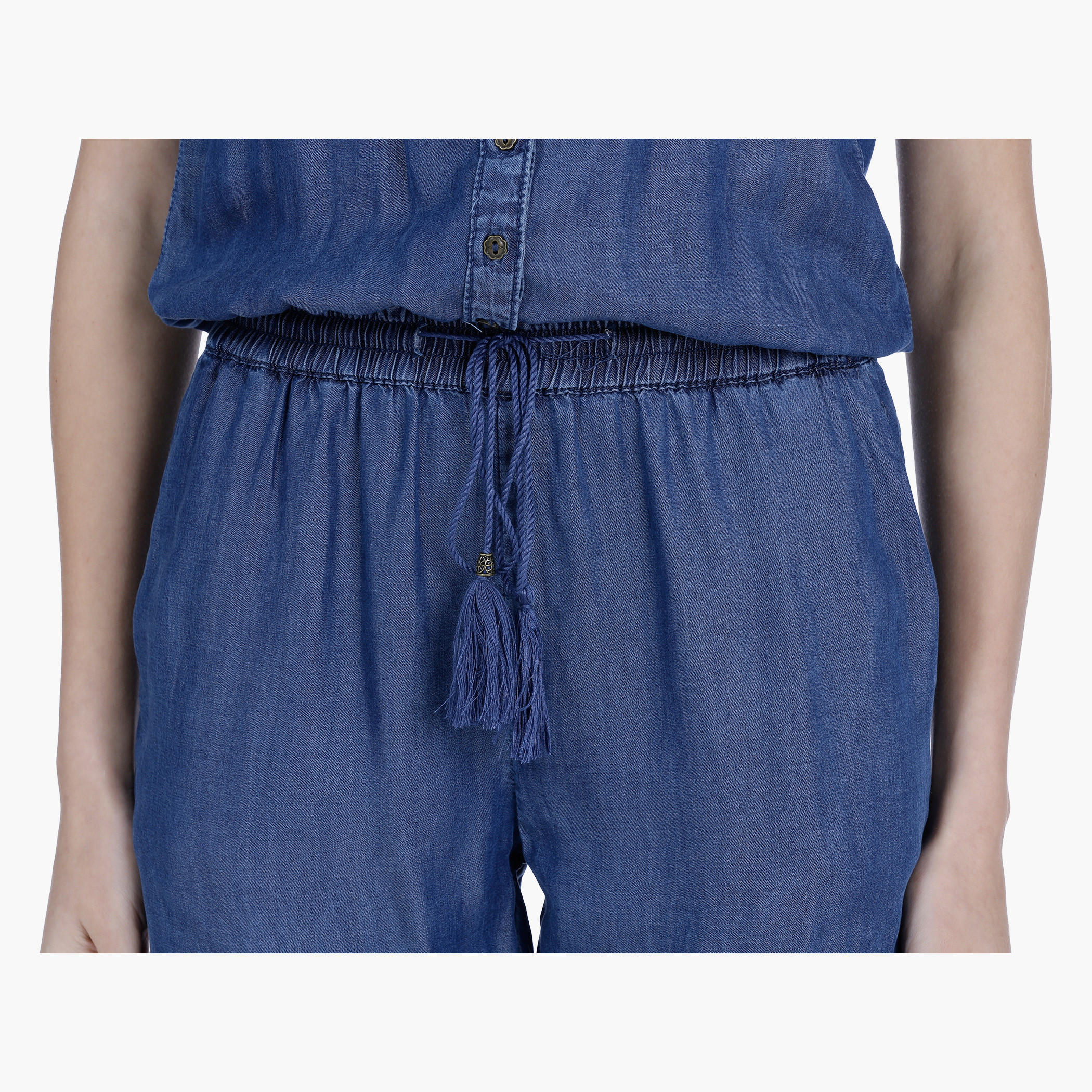 Denim Playsuit with Elasticised Cuffs-women-clothing-jumpsuits-image-4