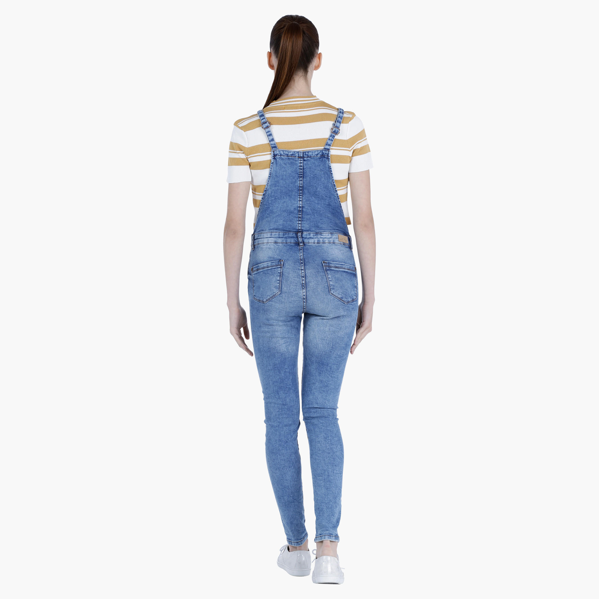 Denim Dungaree with Distressed Finish-women-clothing-jumpsuits-image-2