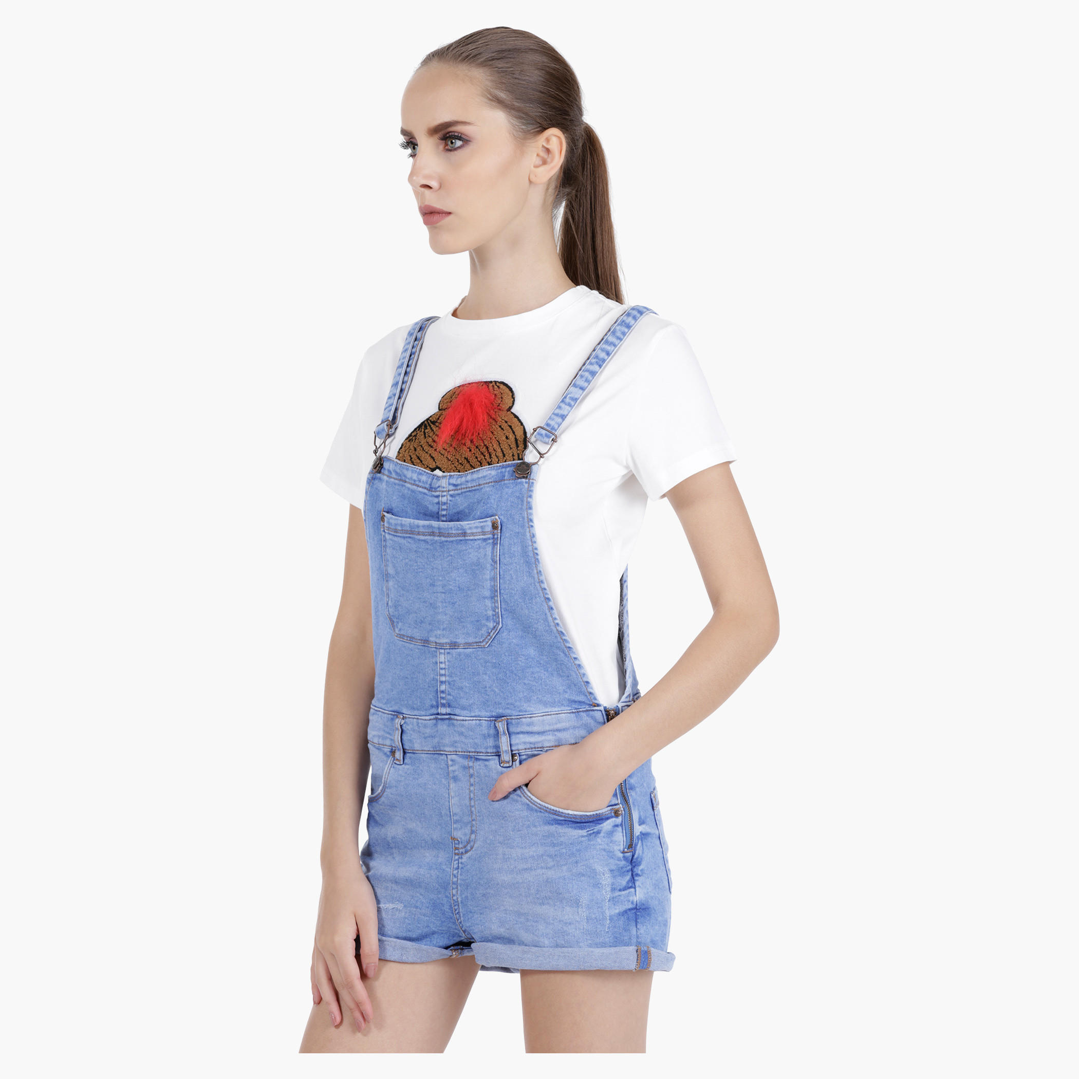 Denim Dungaree Shorts in Regular Fit-women-clothing-jumpsuits-image-3