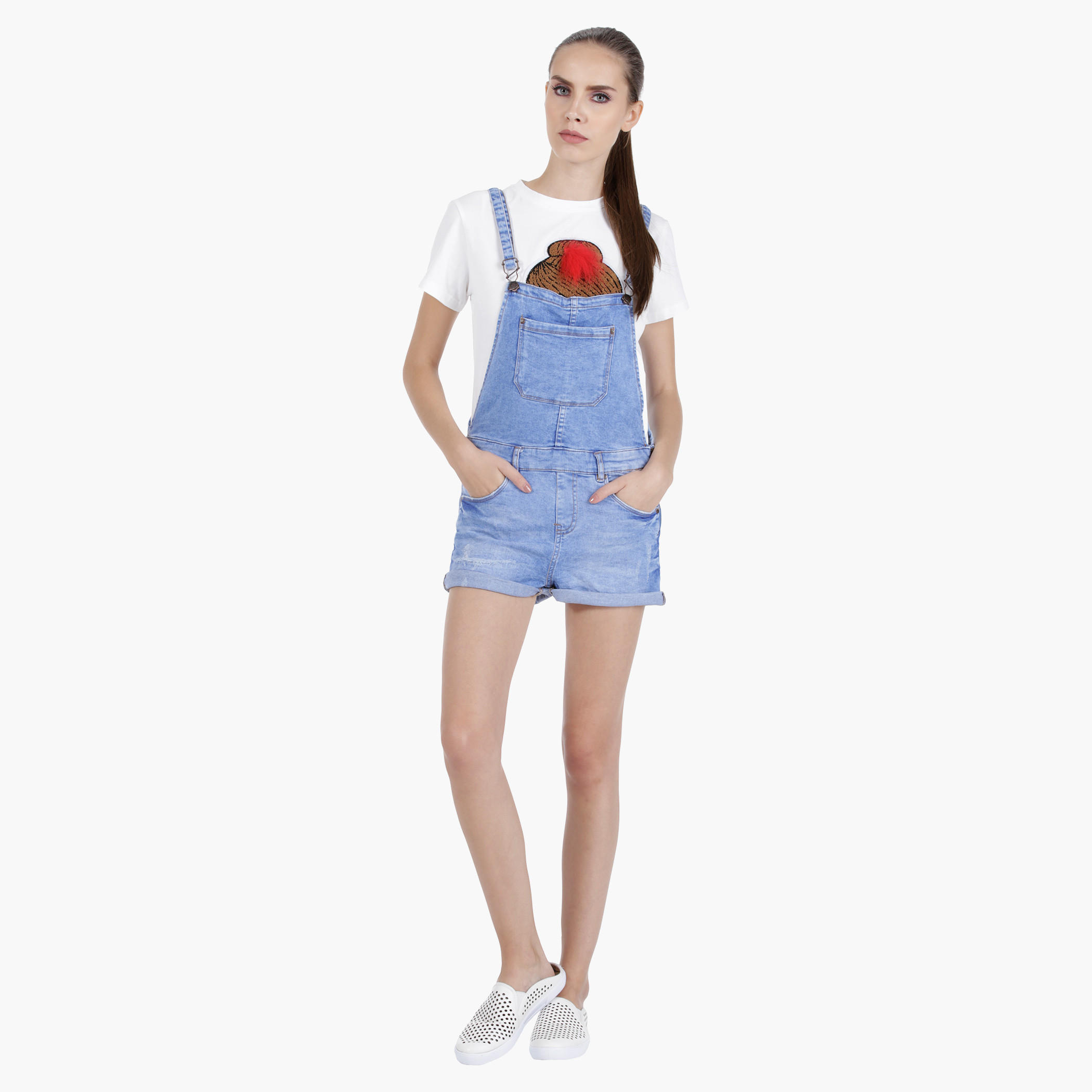 Denim Dungaree Shorts in Regular Fit-women-clothing-jumpsuits-image-5