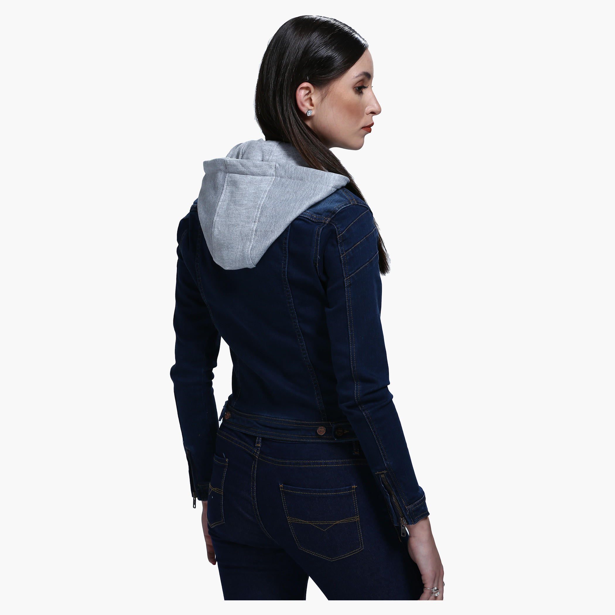 Denim Biker Detachable Hood Jacket in Regular Fit-women-winterwear-coatsandjackets-jackets-image-4