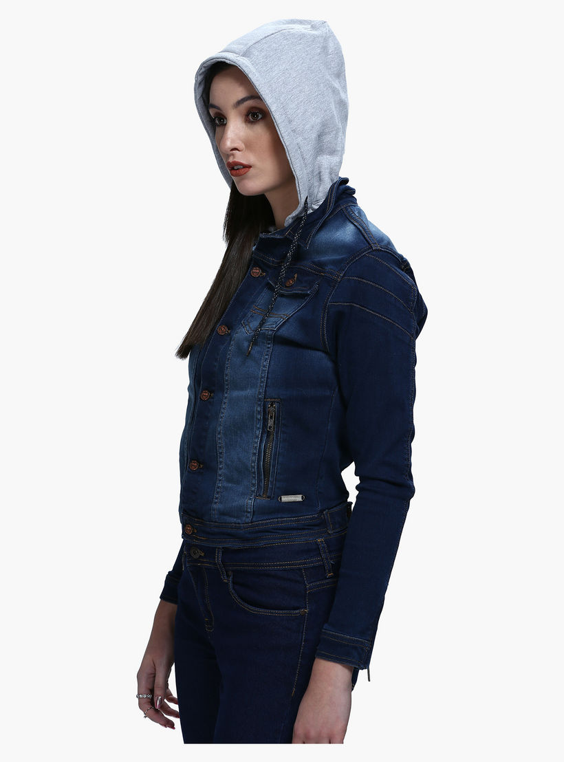 Denim Biker Detachable Hood Jacket in Regular Fit-women-winterwear-coatsandjackets-jackets-image-3
