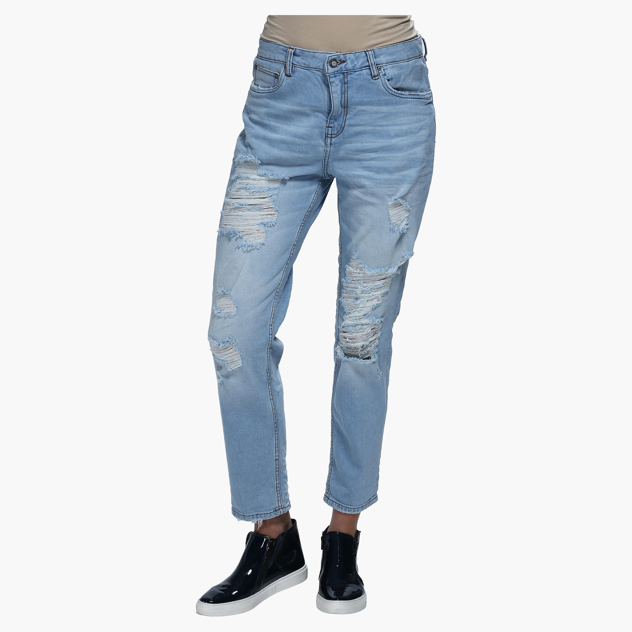 Distressed Jeans with Button Closure-women-clothing-bottoms-jeans-image-5