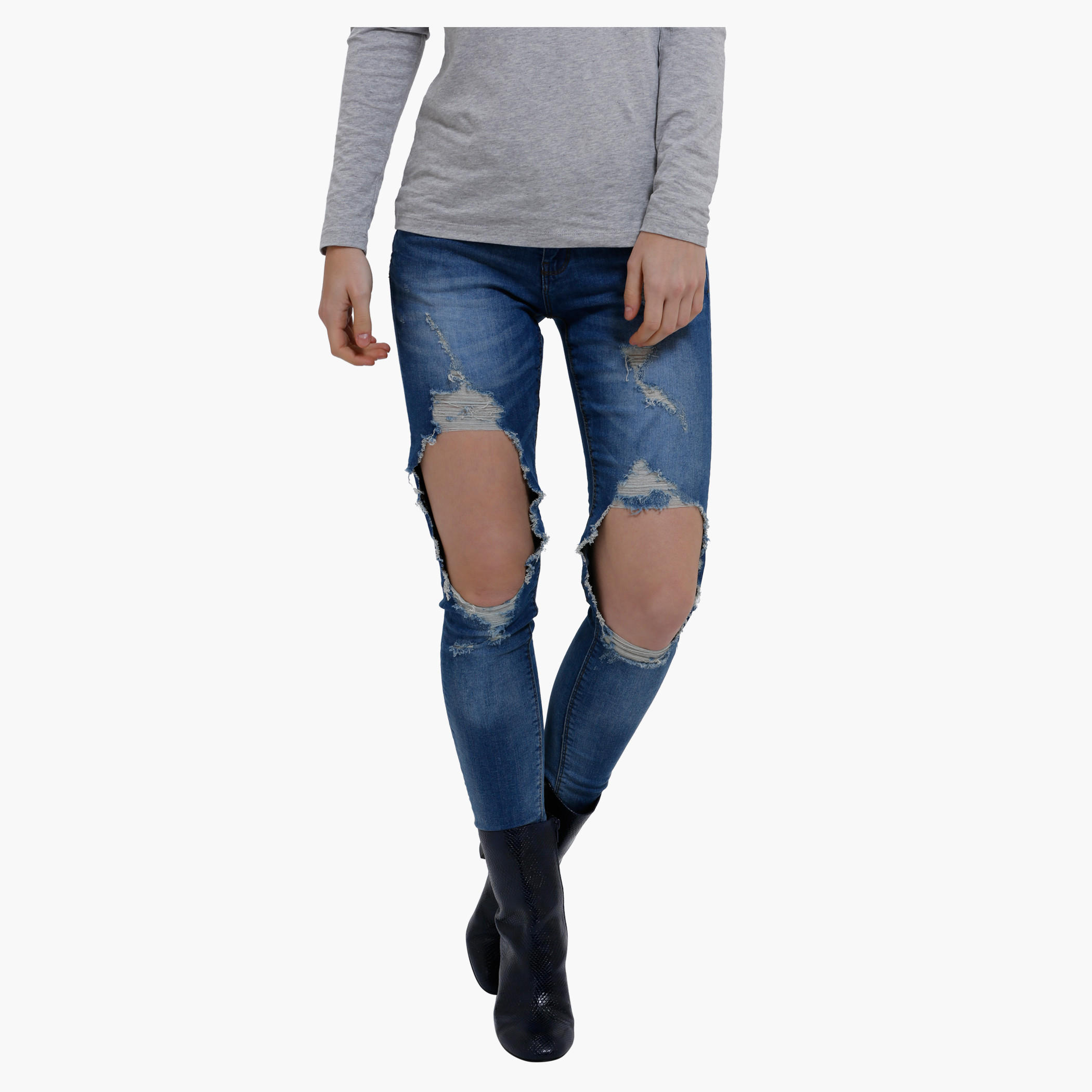 Distressed Full Length Jeans with Button Closure-women-clothing-bottoms-jeans-image-1