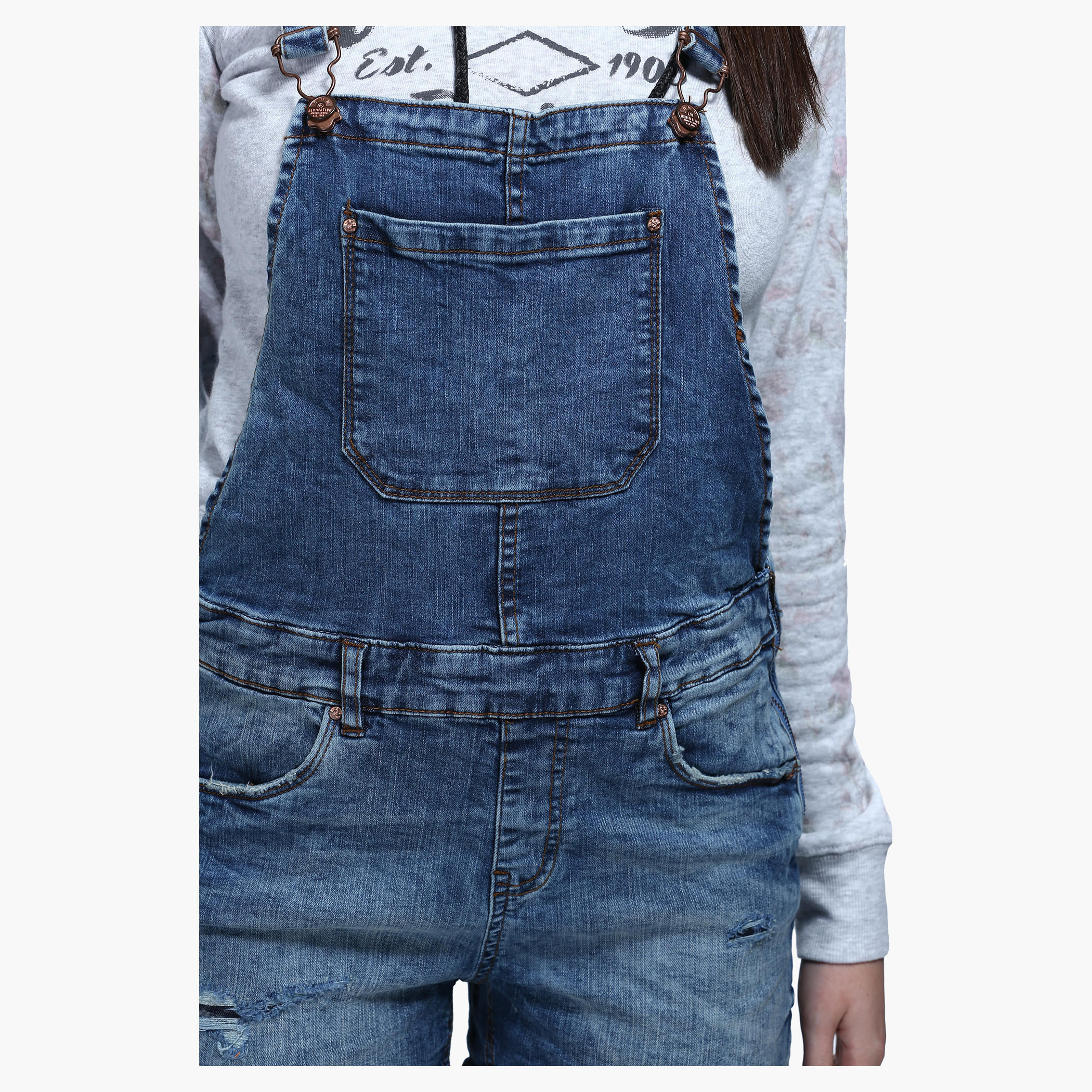 Dungaree with Front Pockets and Belt Loops-women-clothing-jumpsuits-image-4
