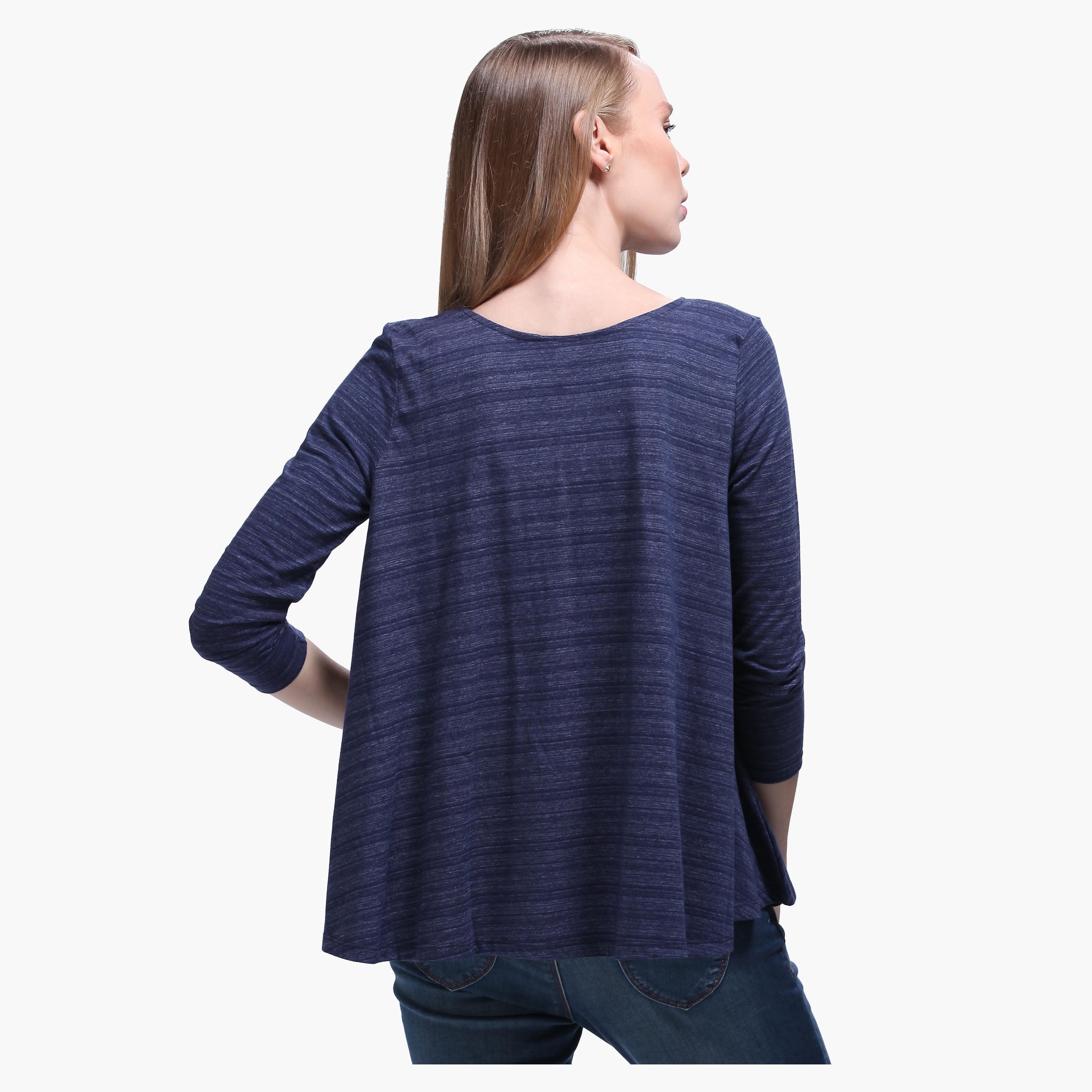Textured T-shirt with Long Sleeves-women-clothing-tshirts-image-4