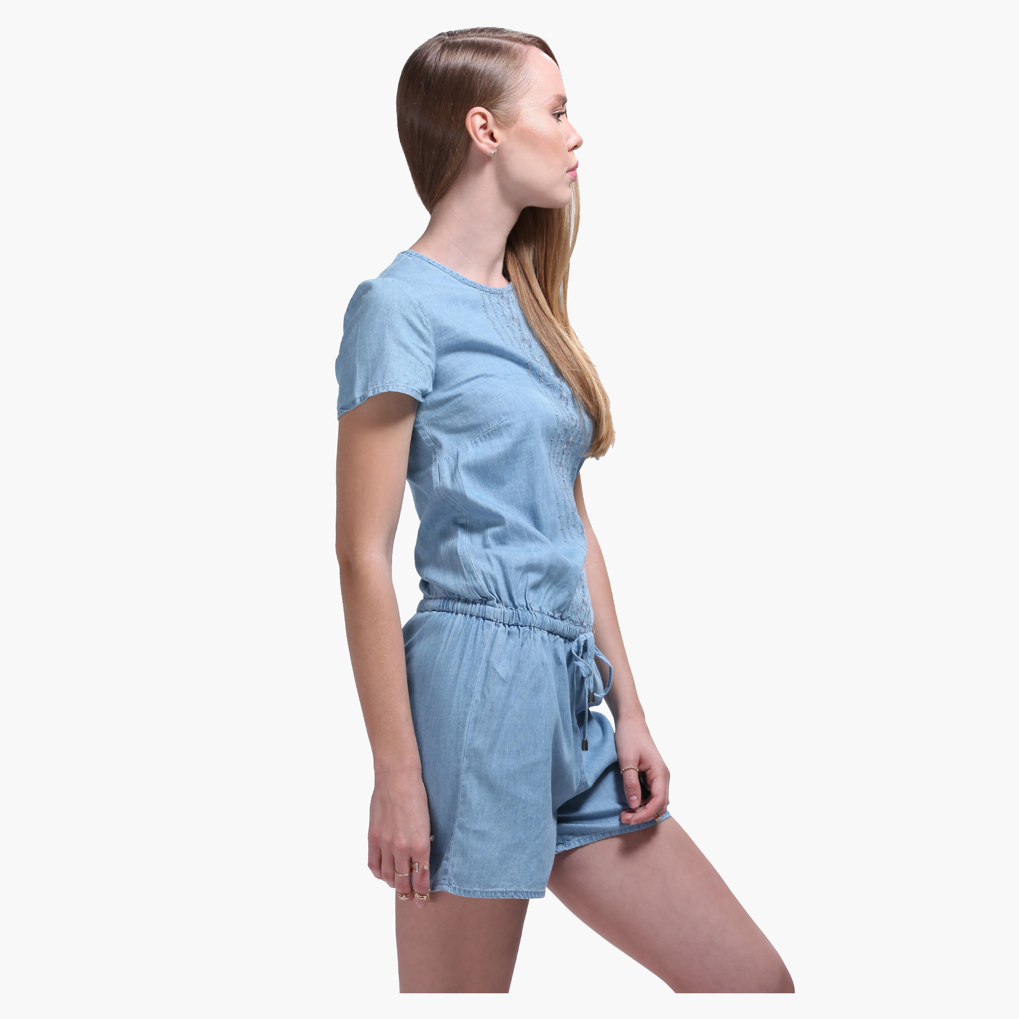 Textured Playsuit with Short Sleeves-women-clothing-jumpsuits-image-3
