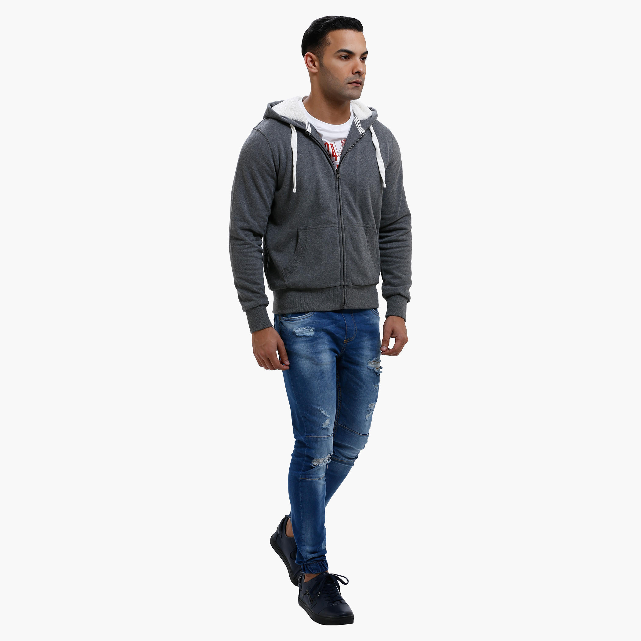 Distressed Denim Jog Pants with Elasticised Waistband and Drawstring-men-clothing-bottoms-jeans-image-5