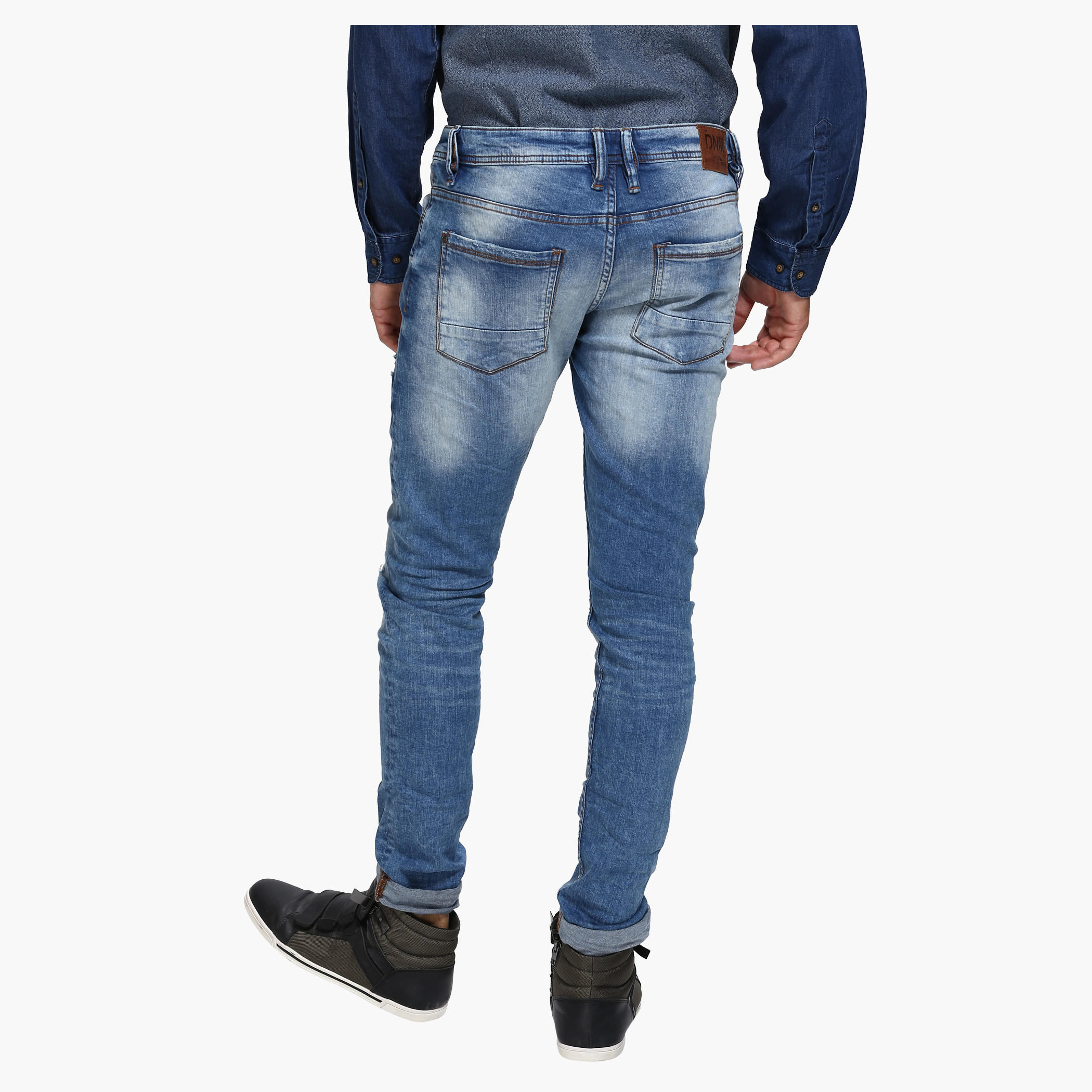 Full Length Torn Jeans in Slim Fit-men-clothing-bottoms-jeans-image-2