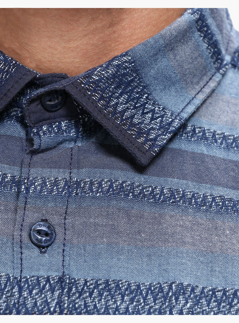 Casual Printed Shirt with Long Sleeves in Slim Fit-men-clothing-shirts-image-4