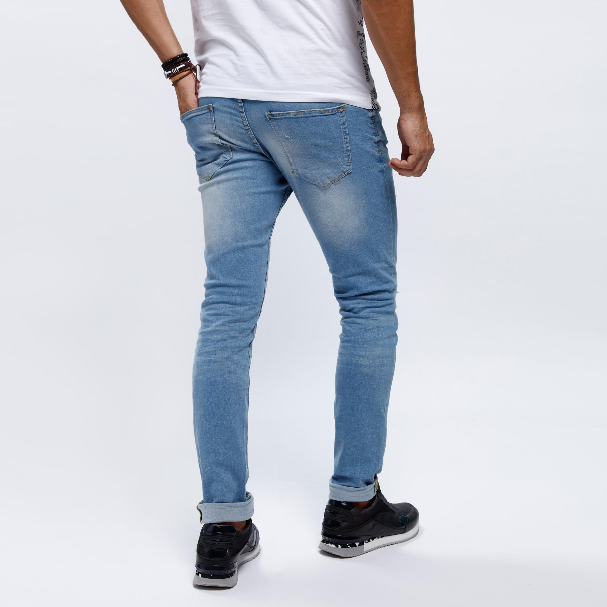 Full Length Distressed Jeans in Skinny Fit-men-clothing-bottoms-jeans-image-2