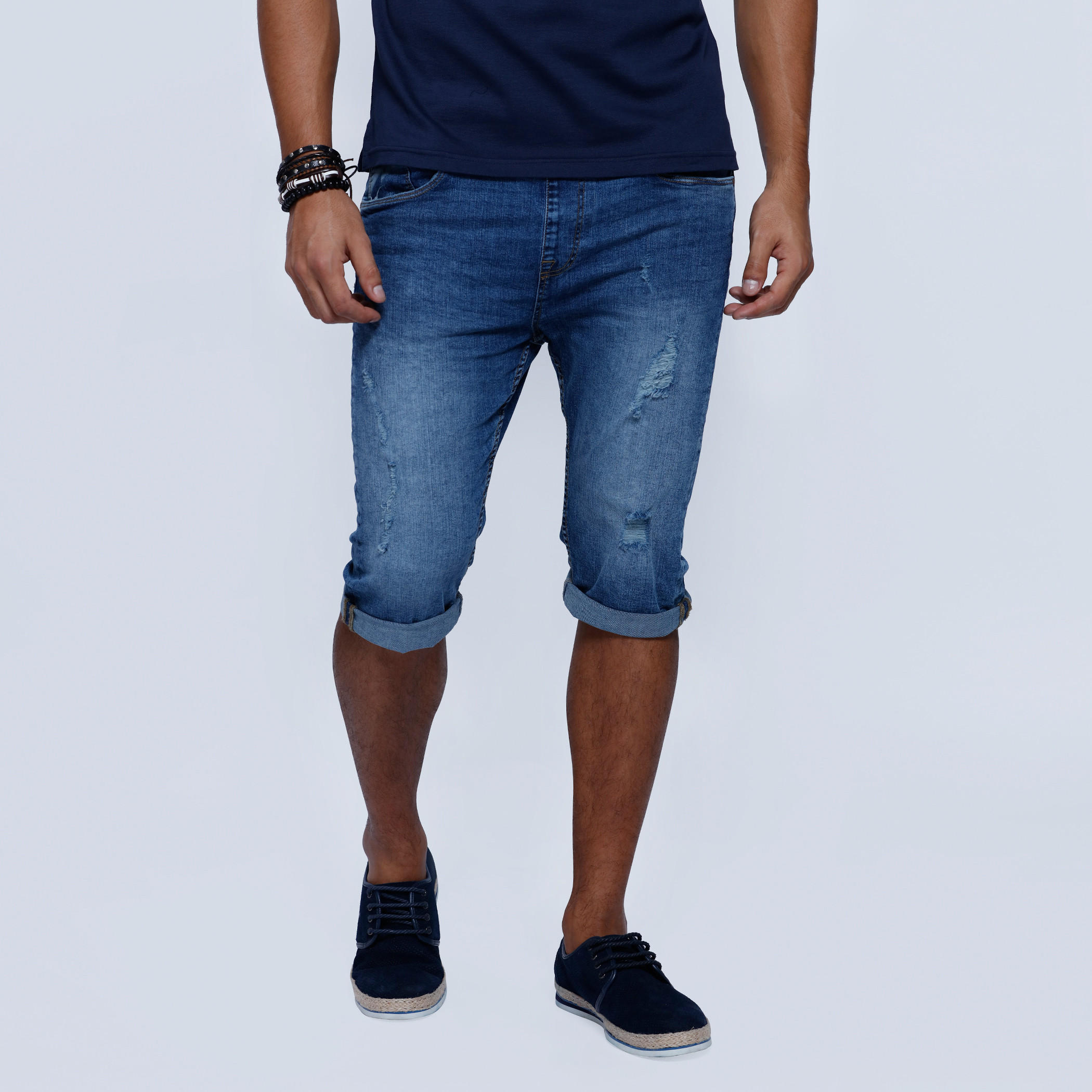 Denim Shorts in Regular Fit-men-clothing-bottoms-shorts-image-1