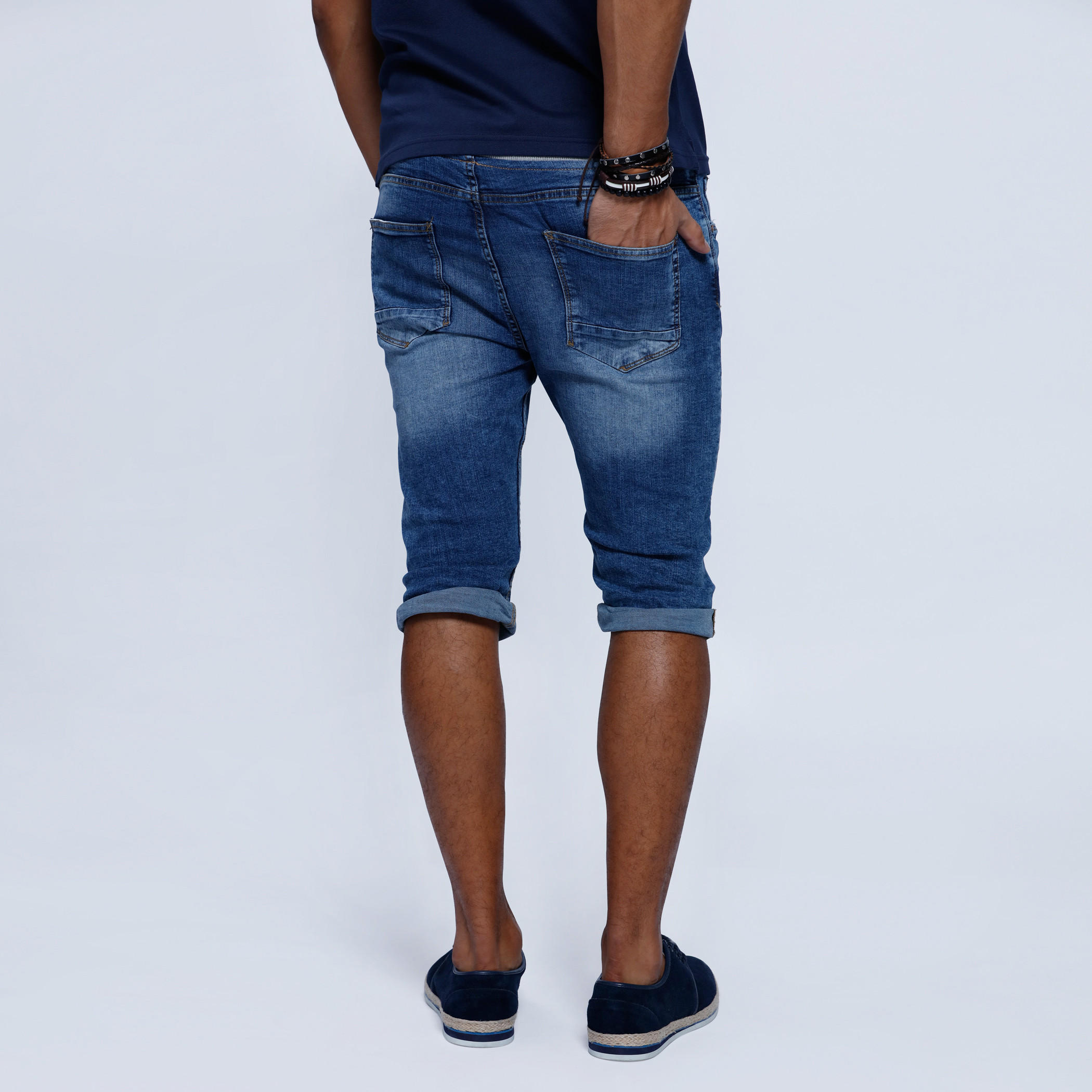 Denim Shorts in Regular Fit-men-clothing-bottoms-shorts-image-2