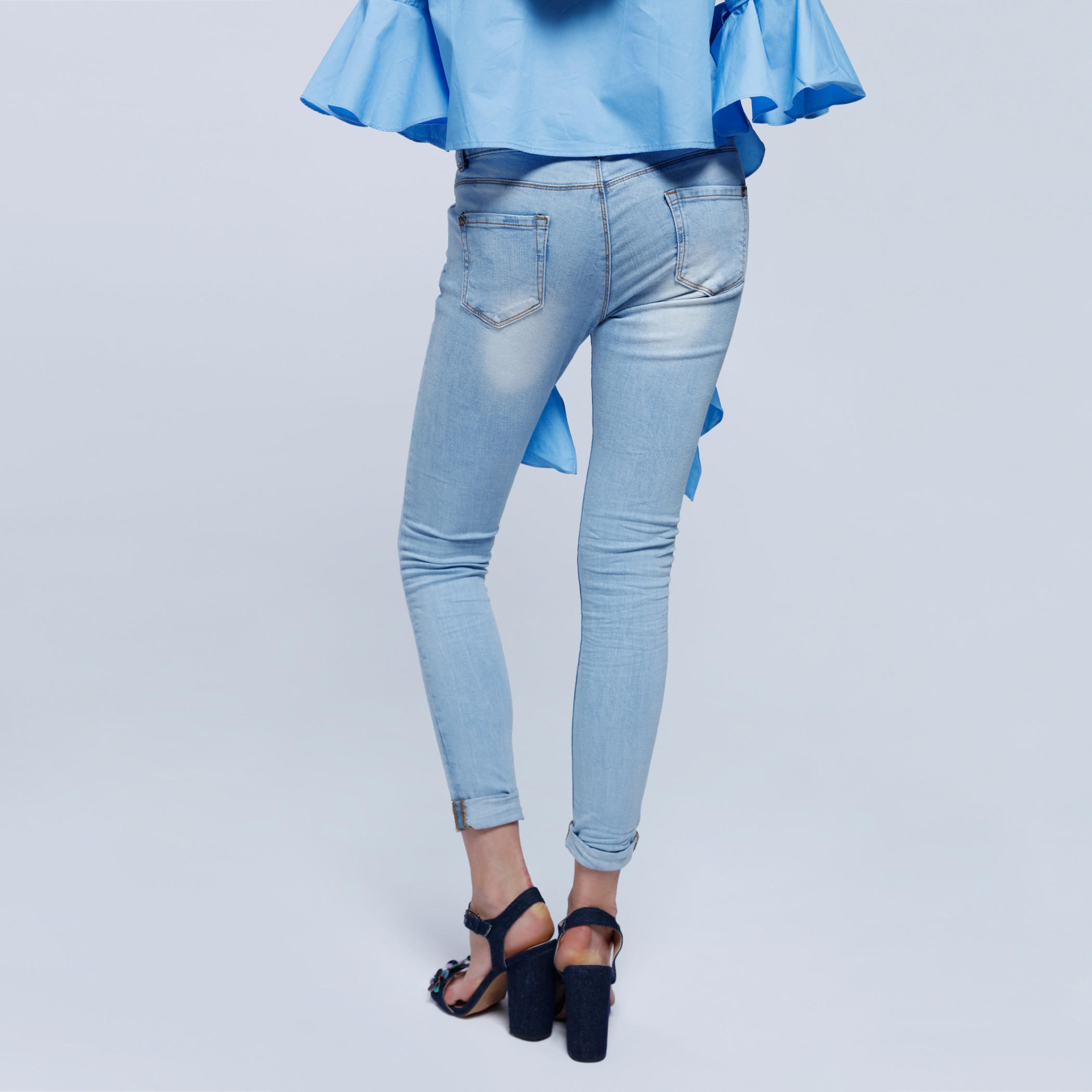 Full Length Denim Pants with Button Closure in Skinny Fit-women-clothing-bottoms-jeans-image-2