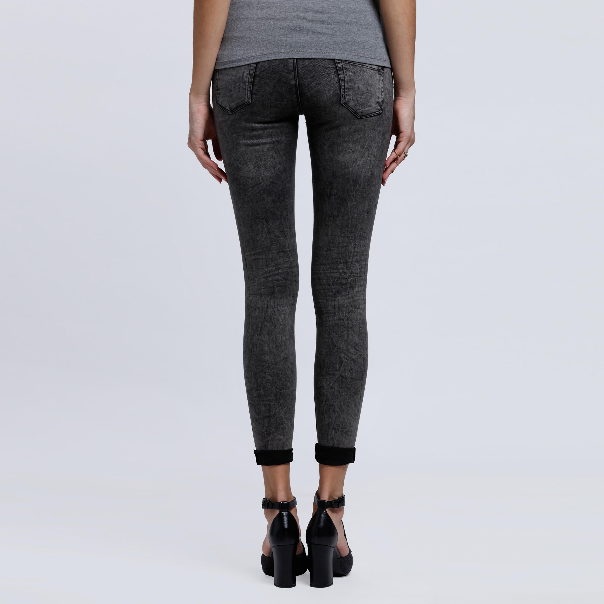 Distressed Full Length Jeans with Button Closure -women-clothing-bottoms-jeans-image-2