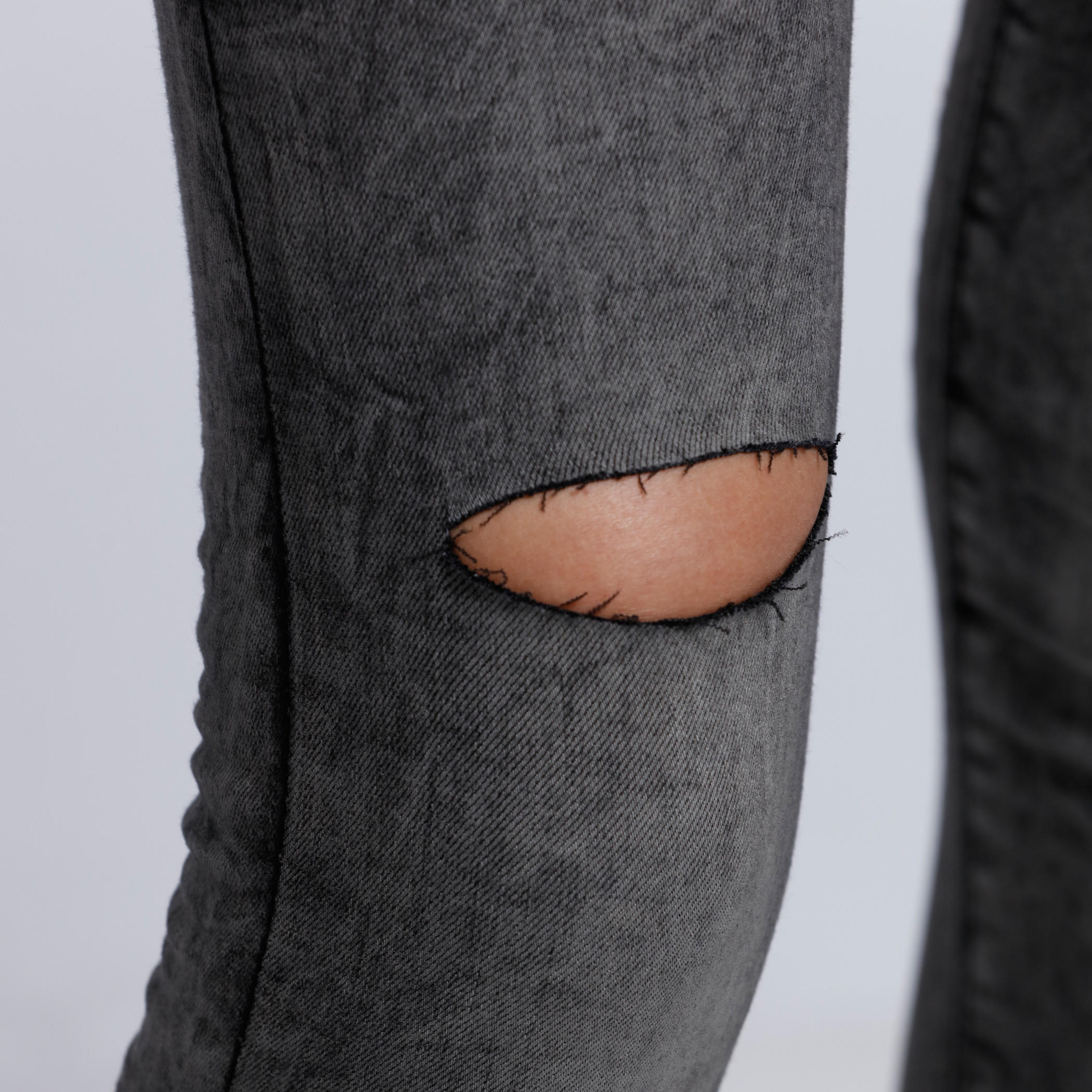 Distressed Full Length Jeans with Button Closure -women-clothing-bottoms-jeans-image-4