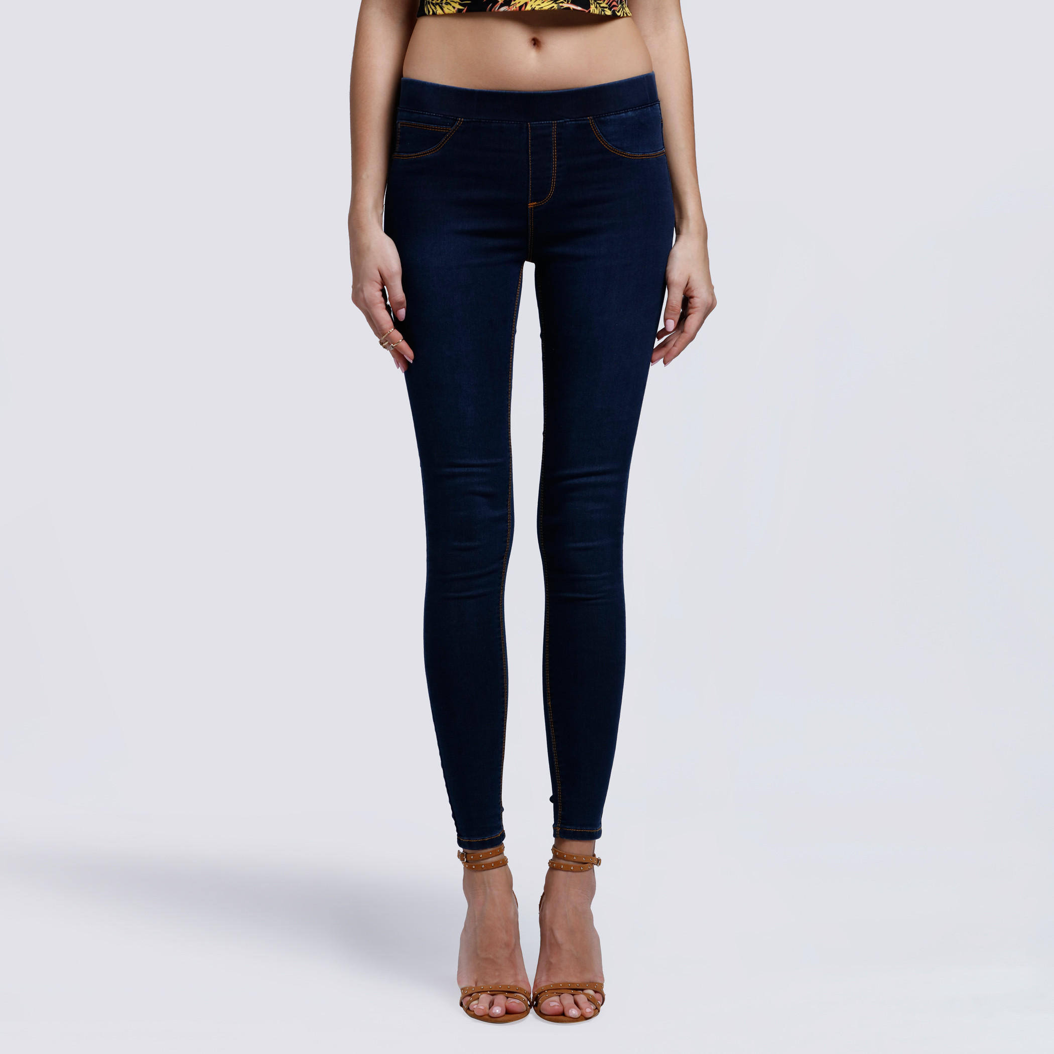 Full Length Jeggings with Elasticised Waistband-women-clothing-bottoms-leggings-image-1
