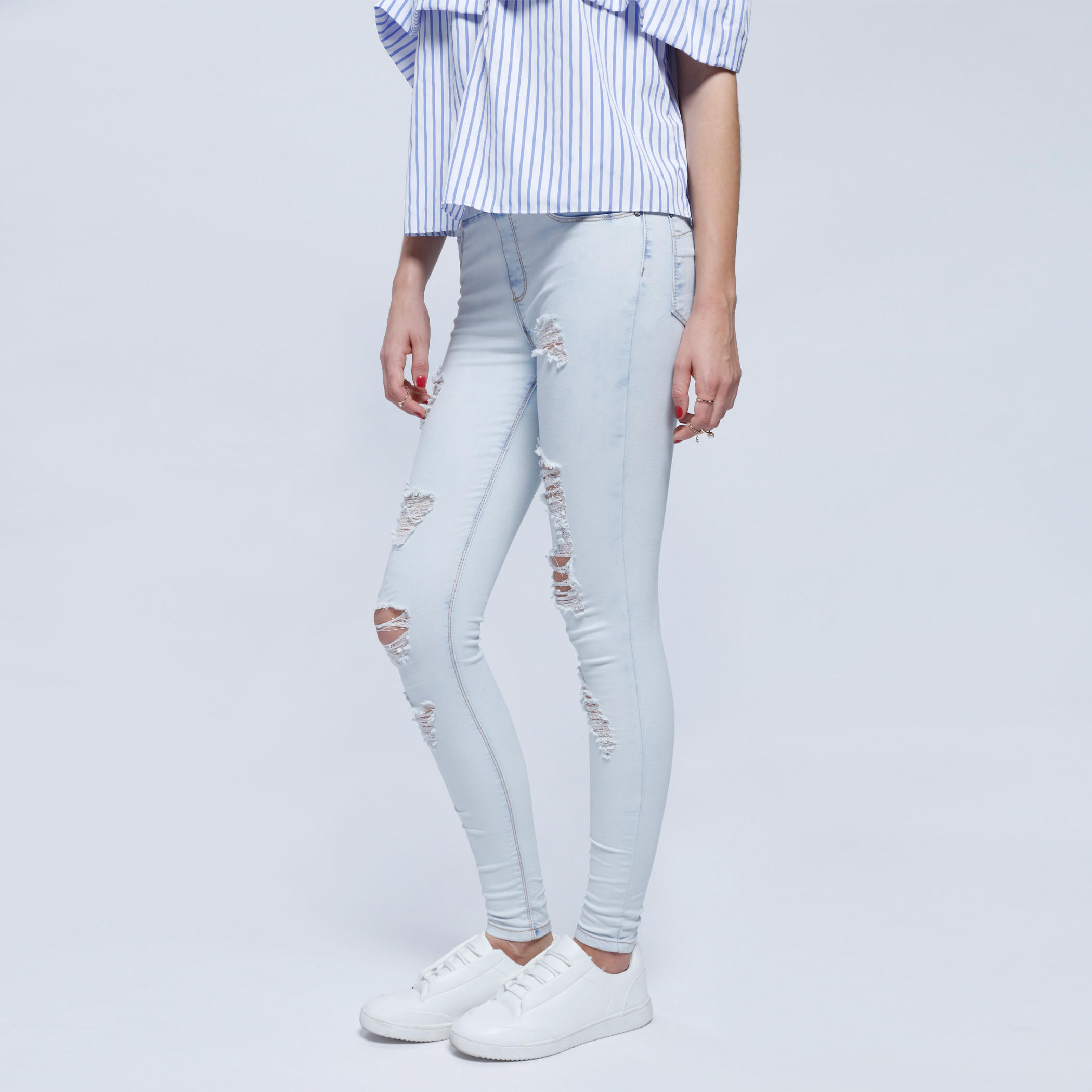 Full Length Jeggings with Elasticised Waistband -women-clothing-bottoms-leggings-image-3