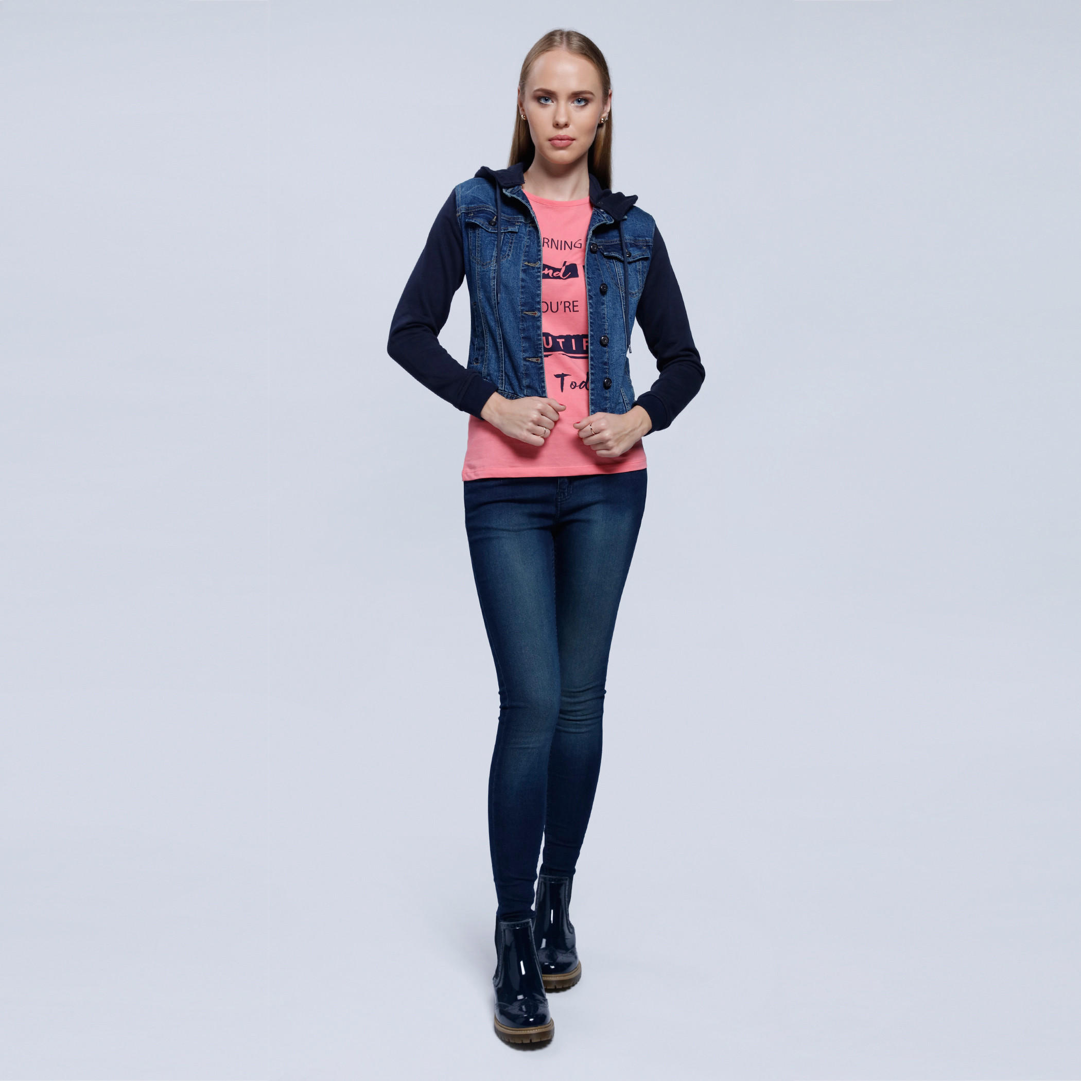 Denim Jacket with Hood and Long Sleeves-women-winterwear-coatsandjackets-jackets-image-5