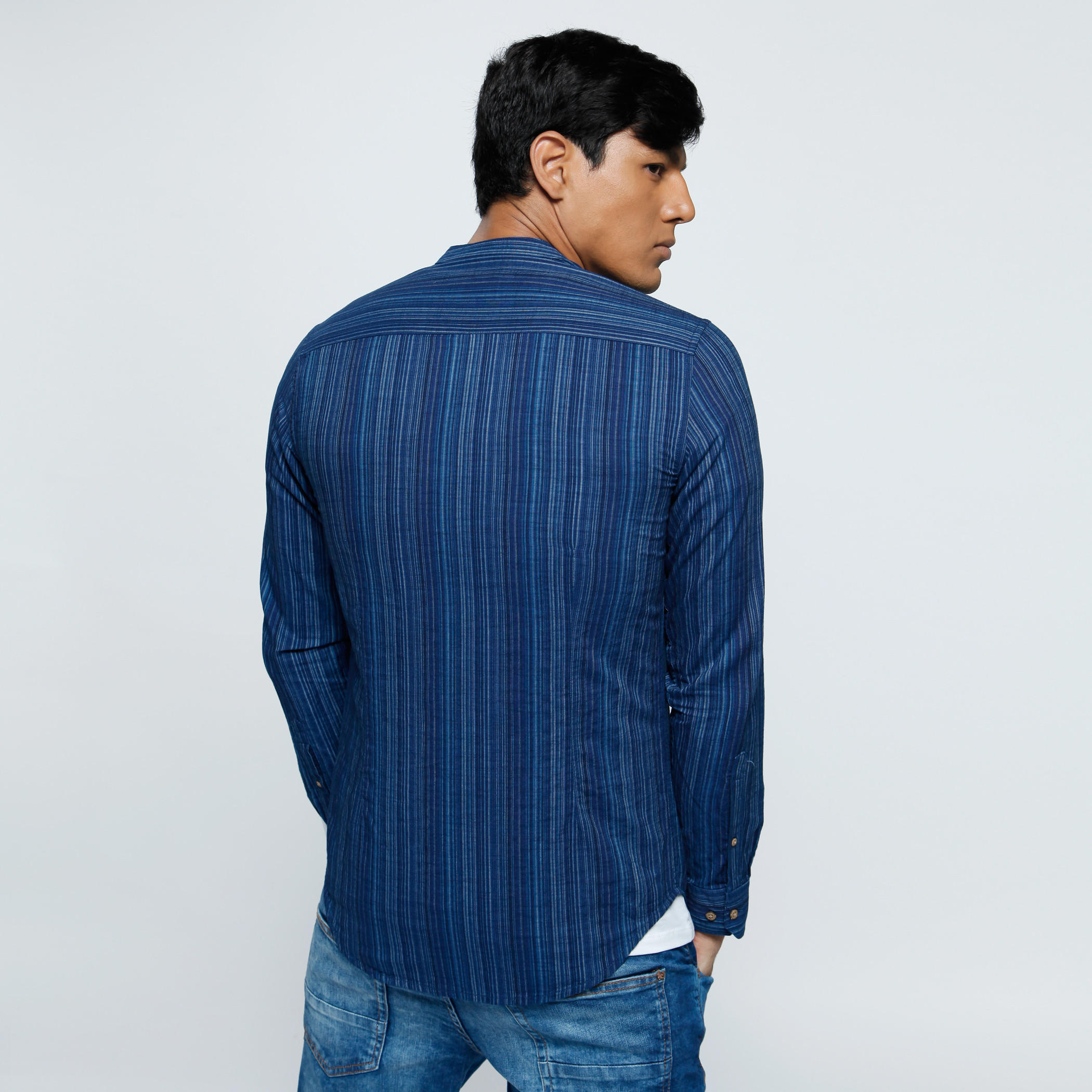 Long Sleeves Shirt with Mandarin Collar-men-clothing-shirts-image-2